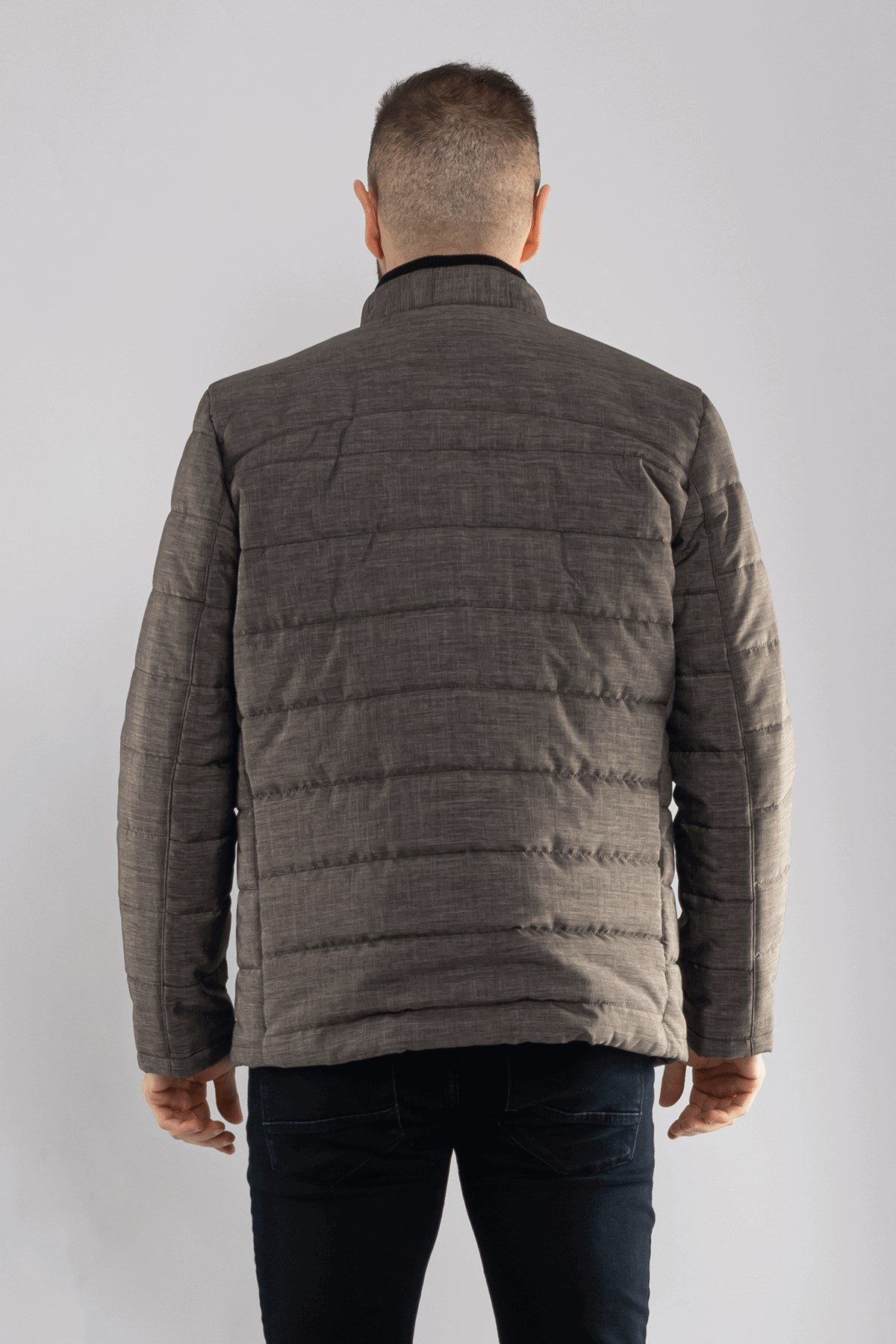 3023 Yaka Ribana İçi Kürklü Cepli Erkek Mont