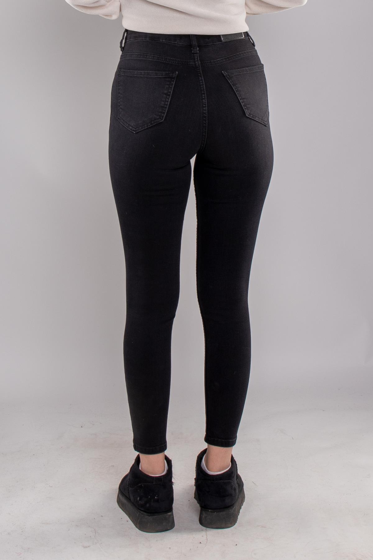 315 Narnia Düz Yüksek Bel Pamuklu Kadın Pantolon