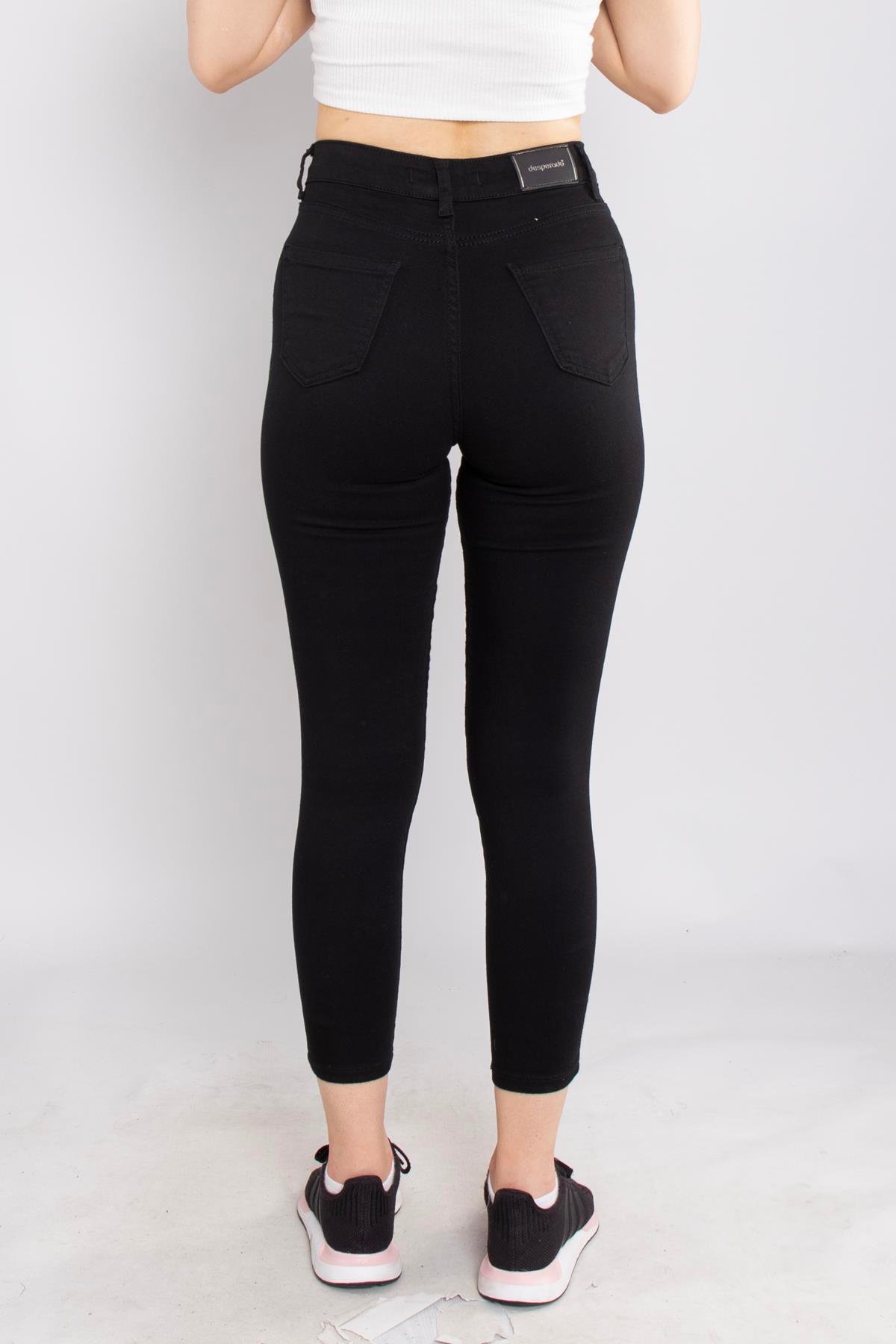 315 Narnia Düz Yüksek Bel Pamuklu Kadın Pantolon