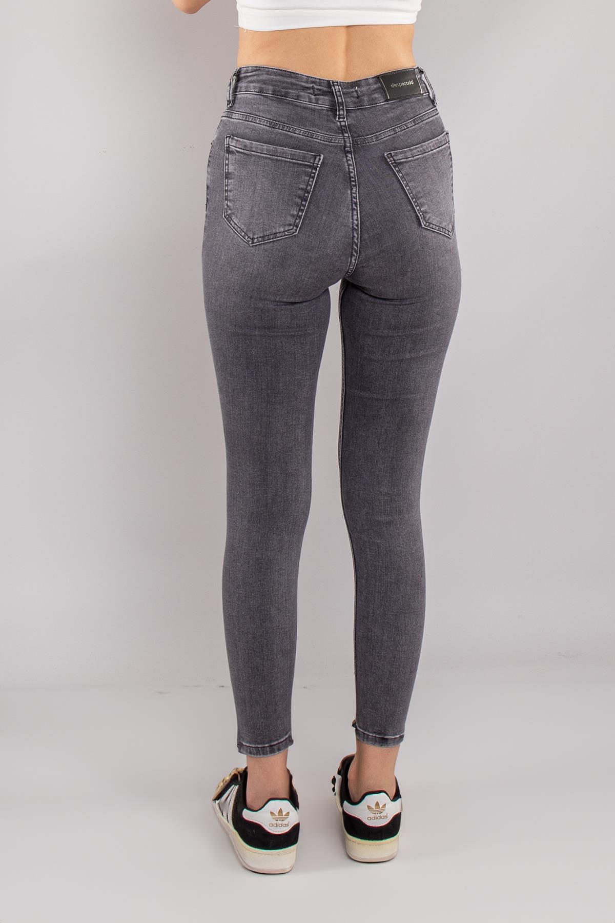 315 Narnia Düz Yüksek Bel Pamuklu Kadın Pantolon