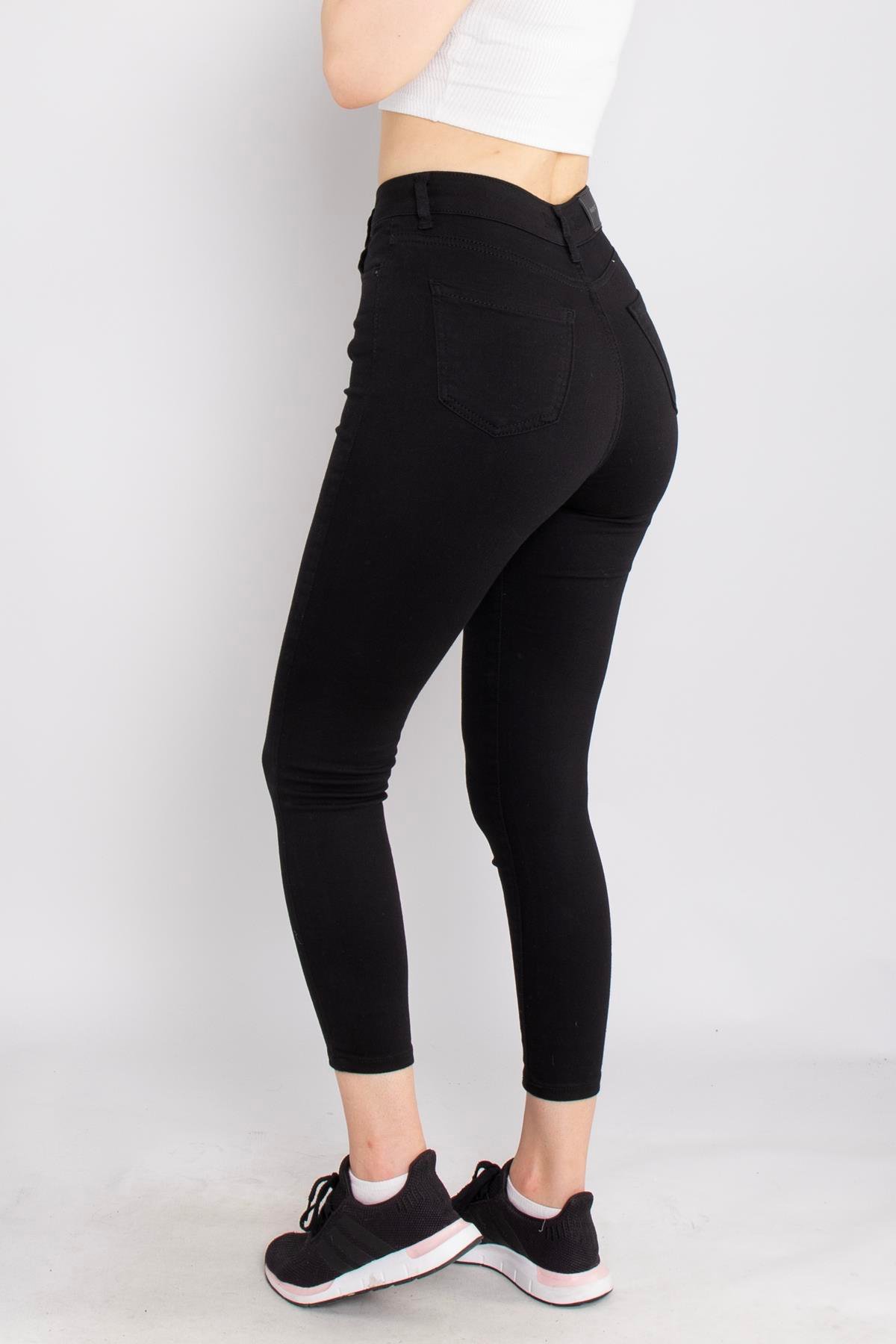 315 Narnia Düz Yüksek Bel Pamuklu Kadın Pantolon