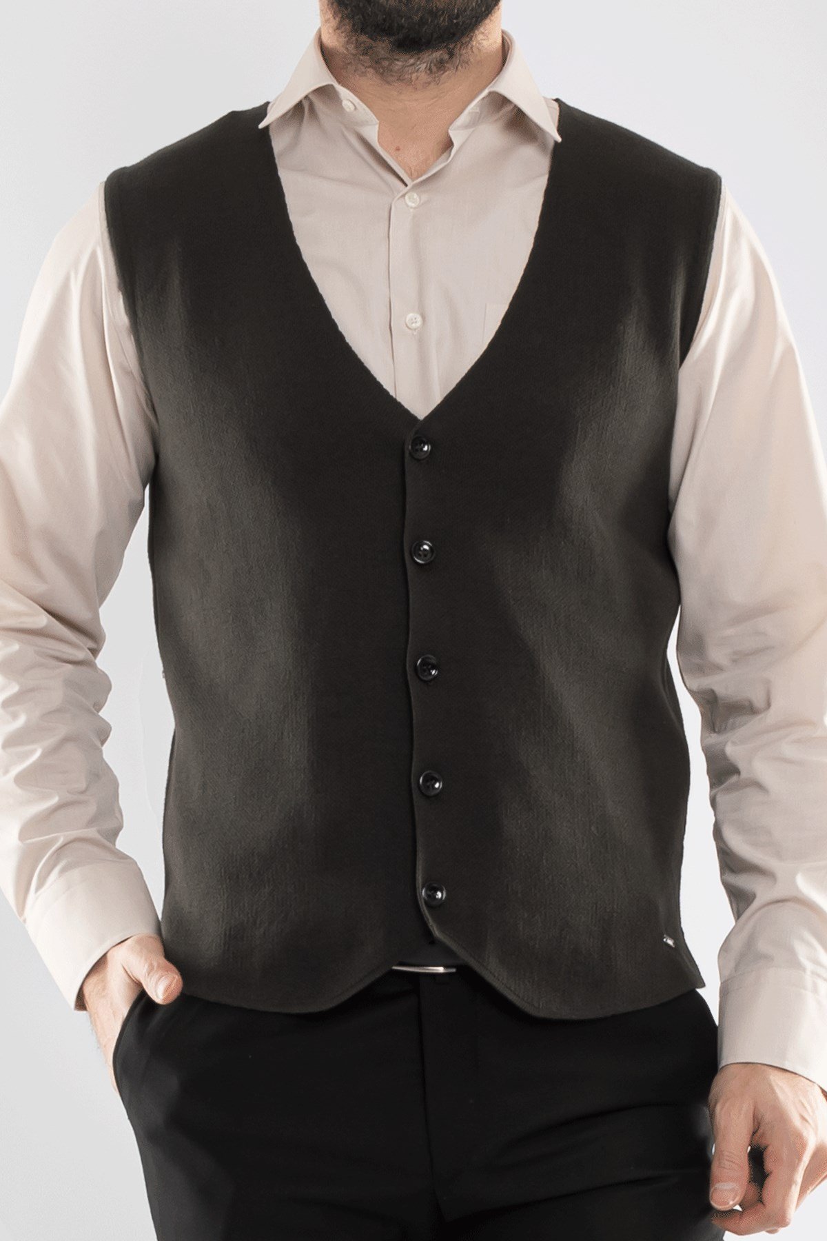 33117 Slimfit V Yaka Pamuklu Triko Erkek Yelek