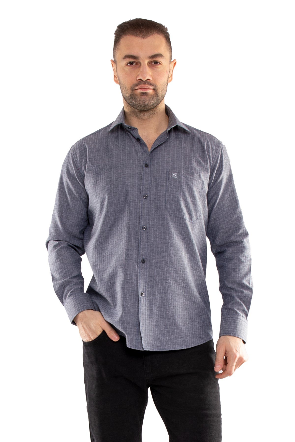 352 Soft Klasik Pamuklu UzunKol Erkek Gömlek