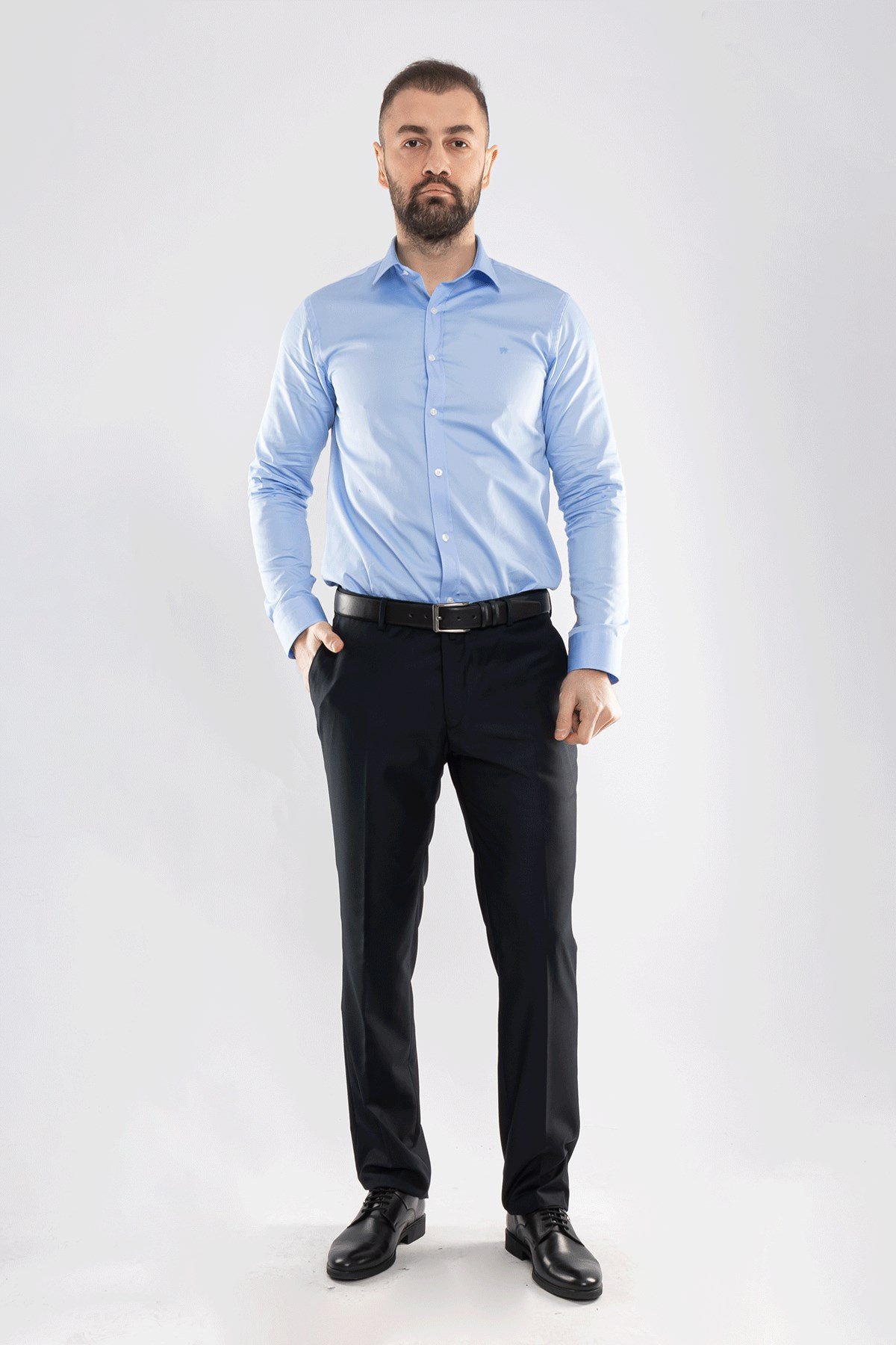 375S Pamuk SlimFit Uzun Kol Gömlek