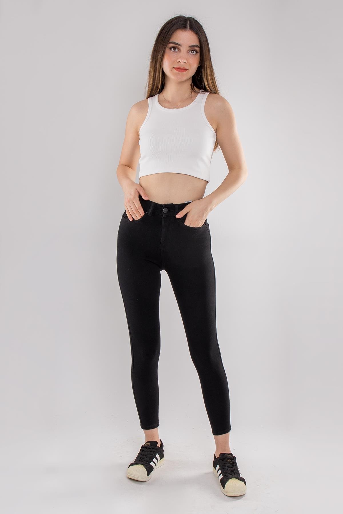 409 Büyük Beden Narnia Yüksek Bel Kadın Pantolon