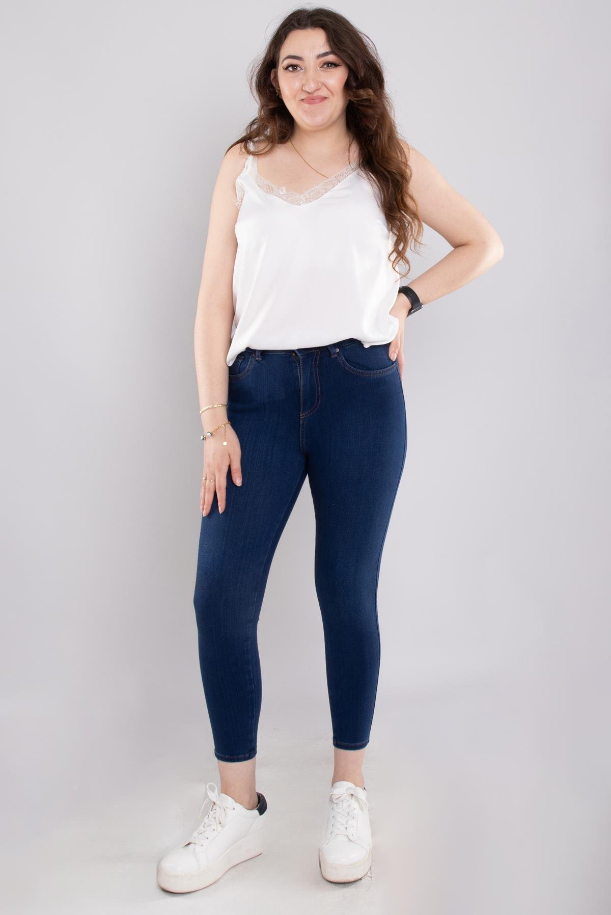 409 Büyük Beden Narnia Yüksek Bel Kadın Pantolon