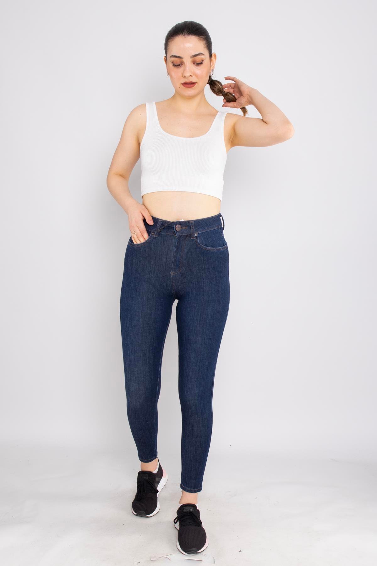 409 Narnia Yüksek Bel Pamuklu Kadın Pantolon