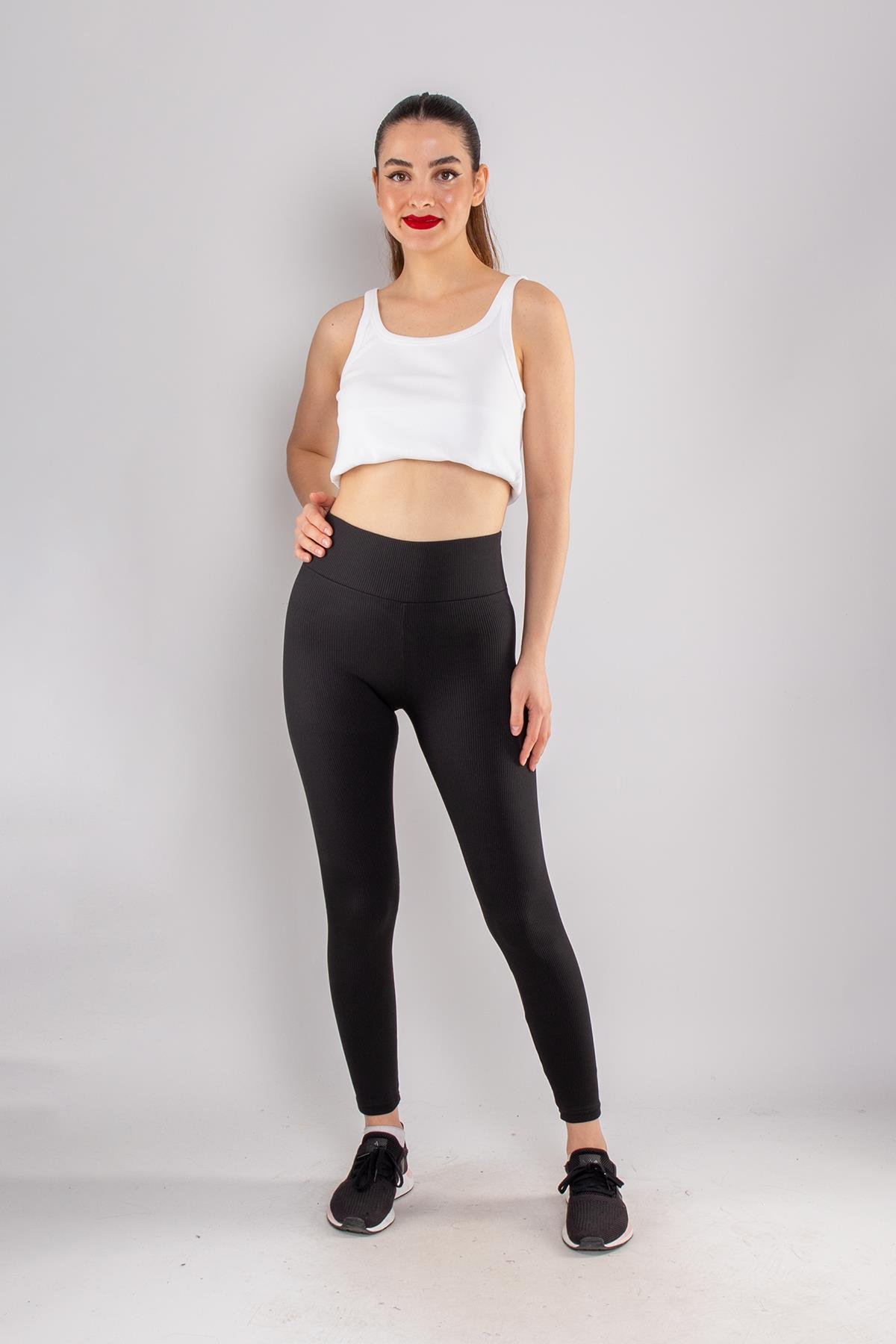 4279 İçi Şardonlu Kaşkorse Fitilli Tayt