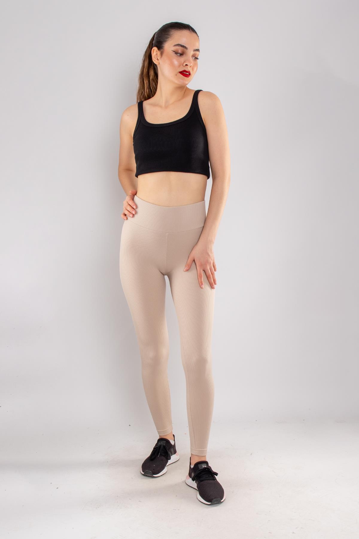 4279 İçi Şardonlu Kaşkorse Fitilli Tayt