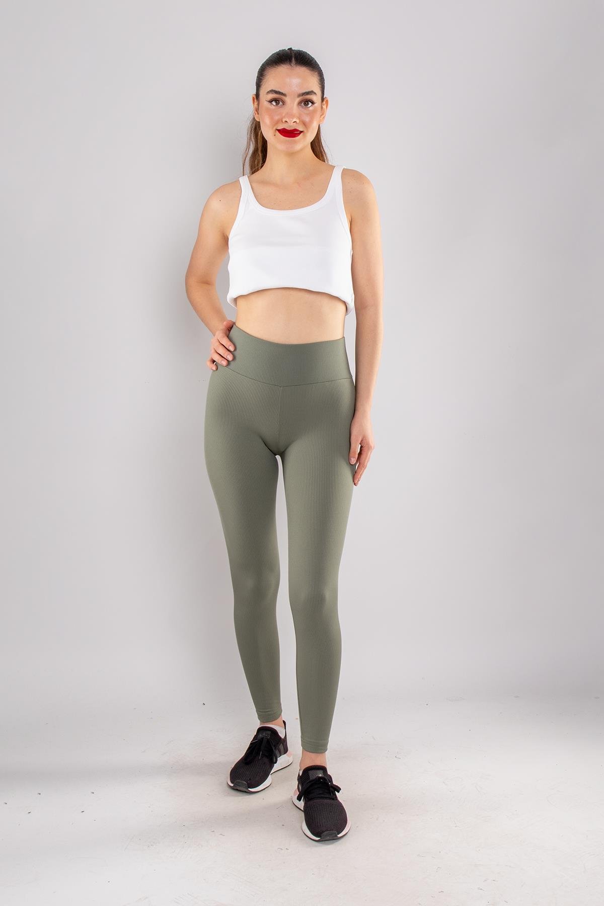 4279 İçi Şardonlu Kaşkorse Fitilli Tayt