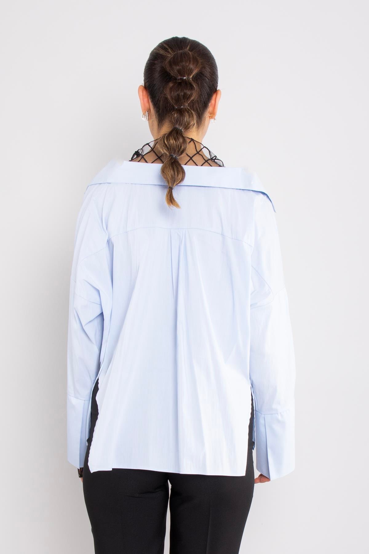 50284 File Detay Pamuklu Uzun Kol Gömlek