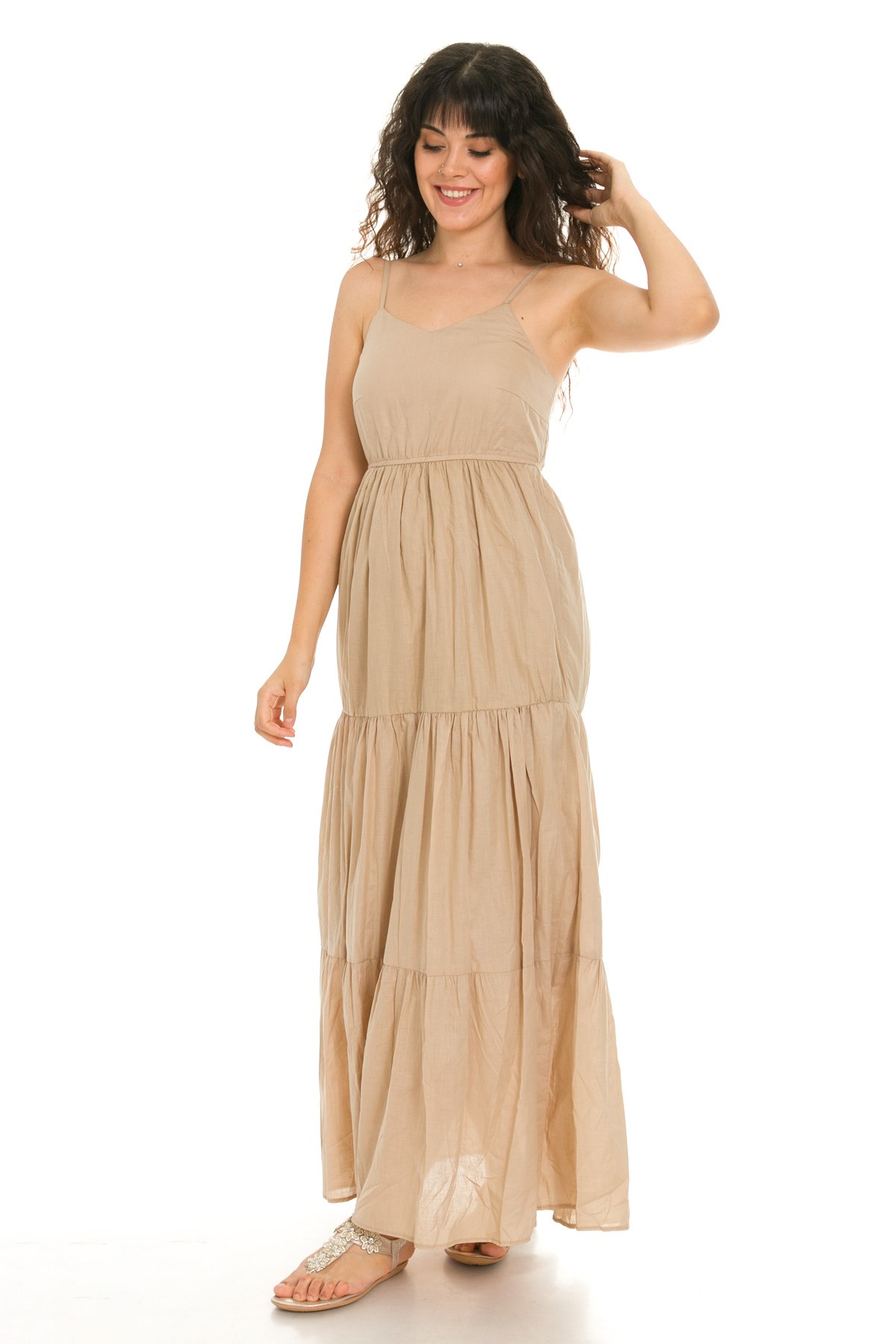 51078 VUAL ÇİNGENE ELBİSE