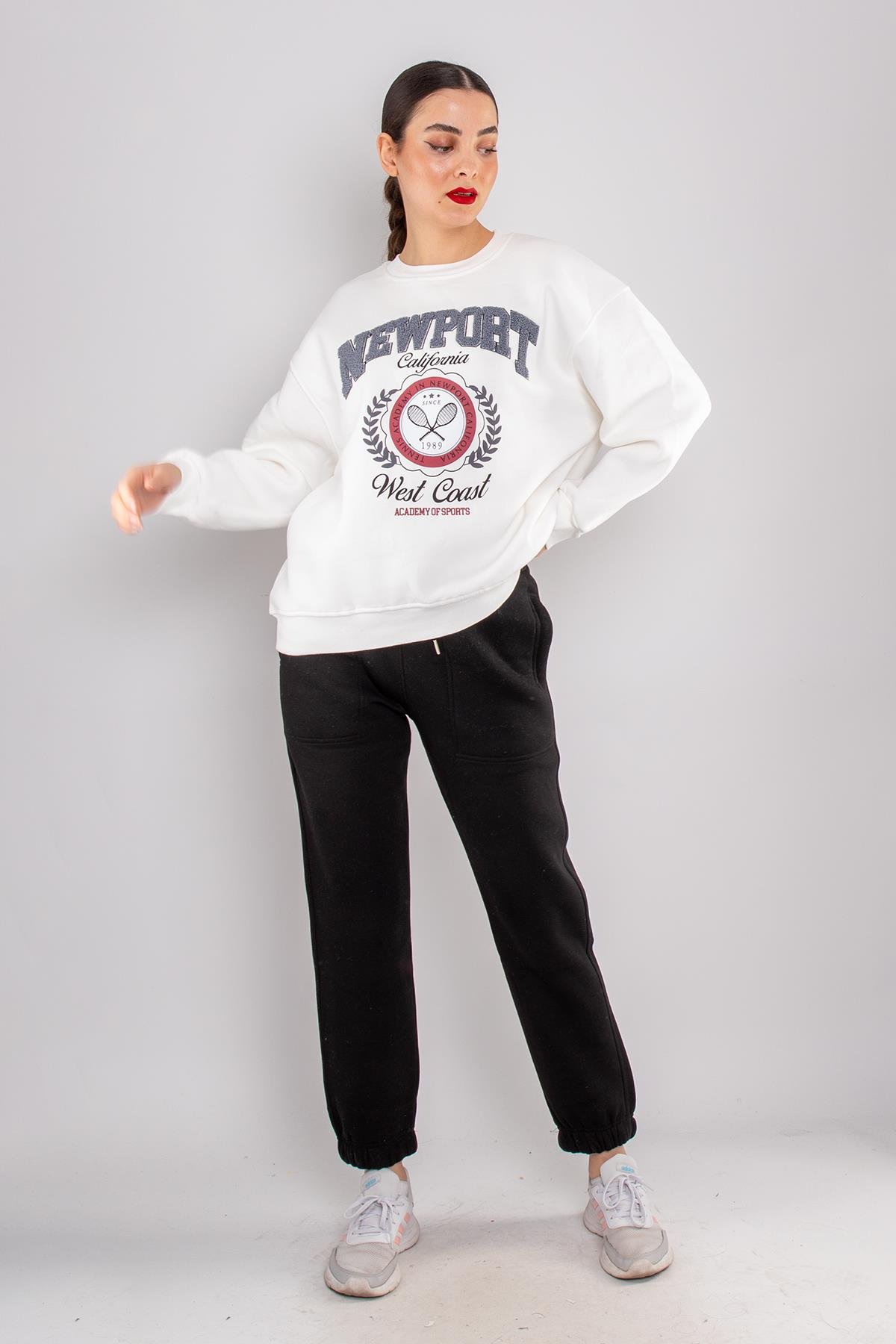 5126 Newpart İçi Şardonlu Bisiklet Yaka Sweatshirt