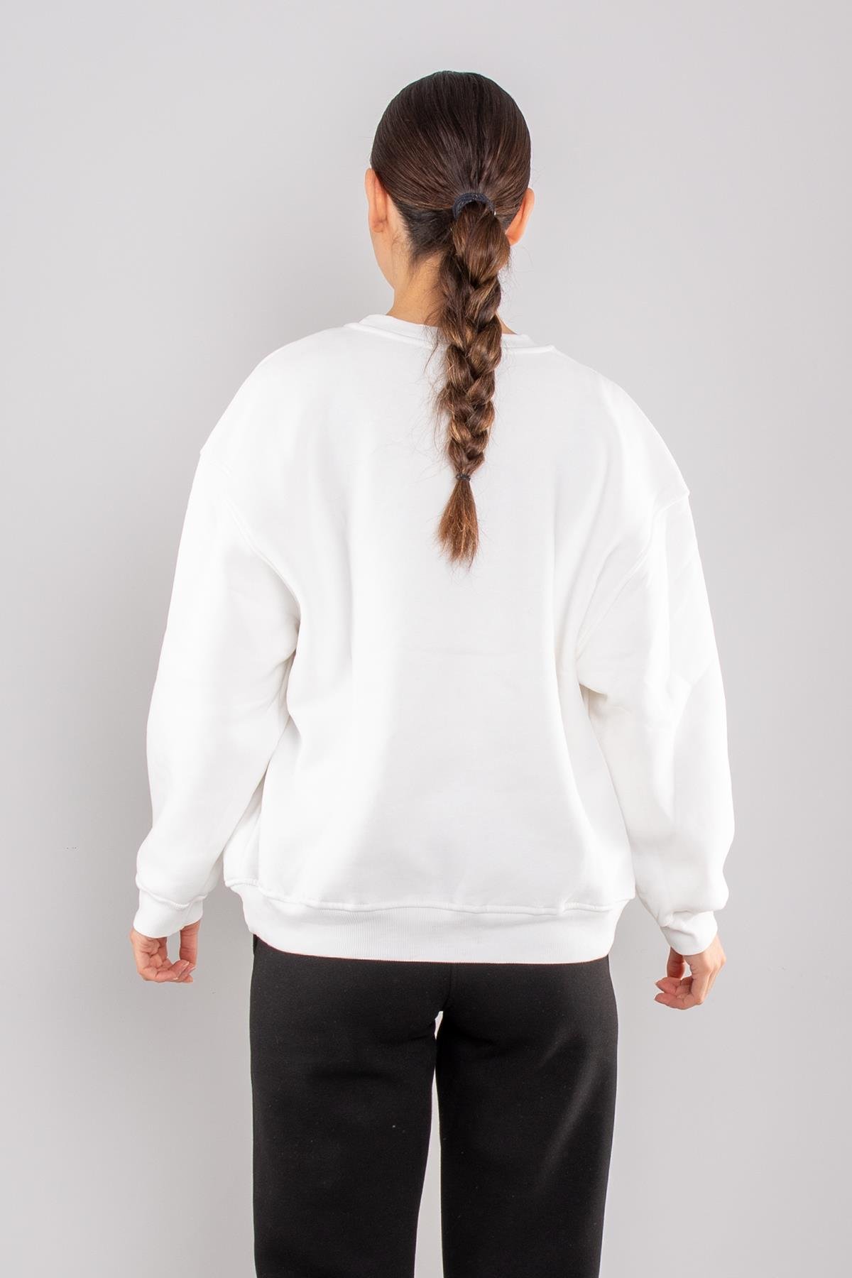 5126 Newpart İçi Şardonlu Bisiklet Yaka Sweatshirt