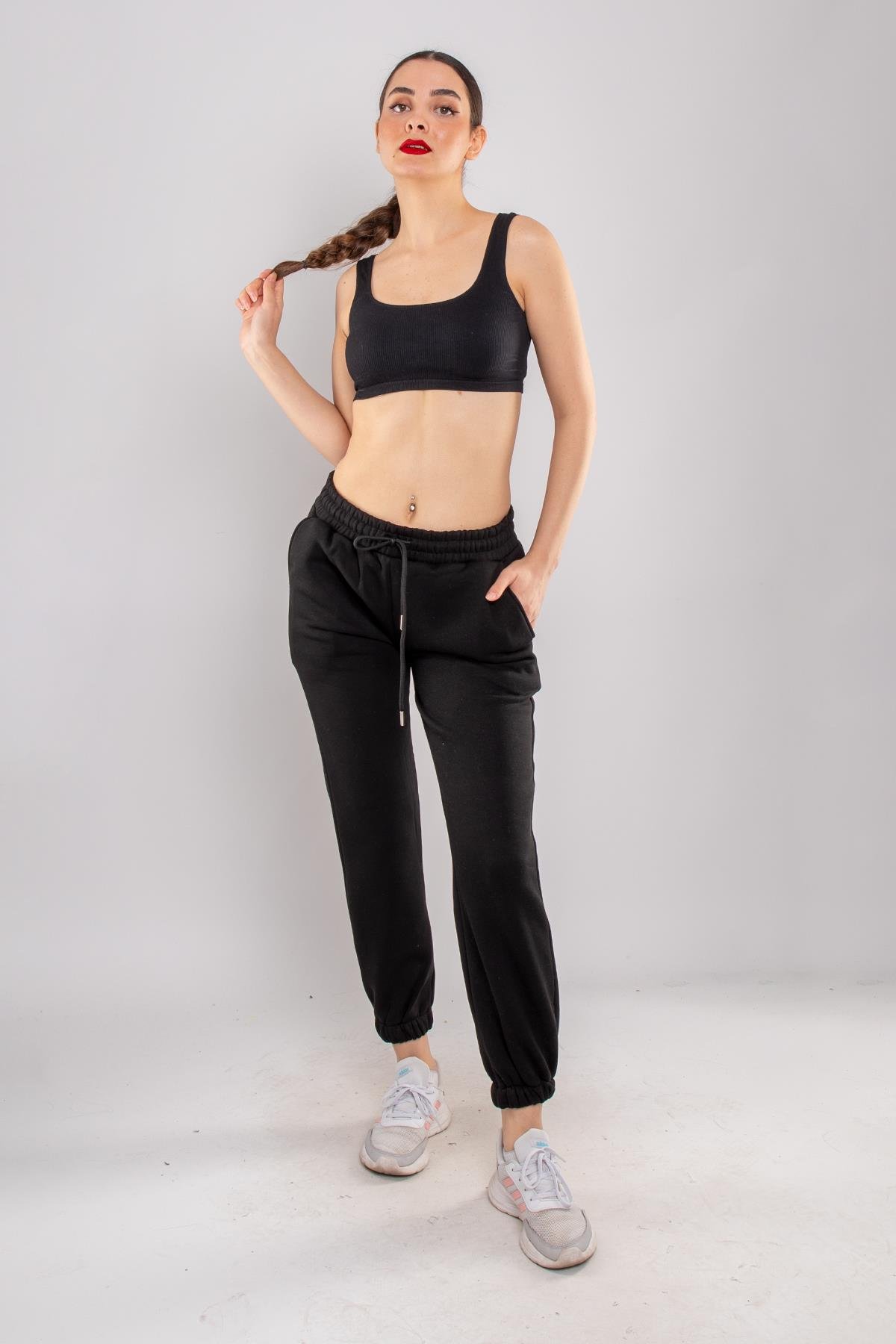 5132 Beli İpli Paça Lastikli İçi Şardonlu Eşofman