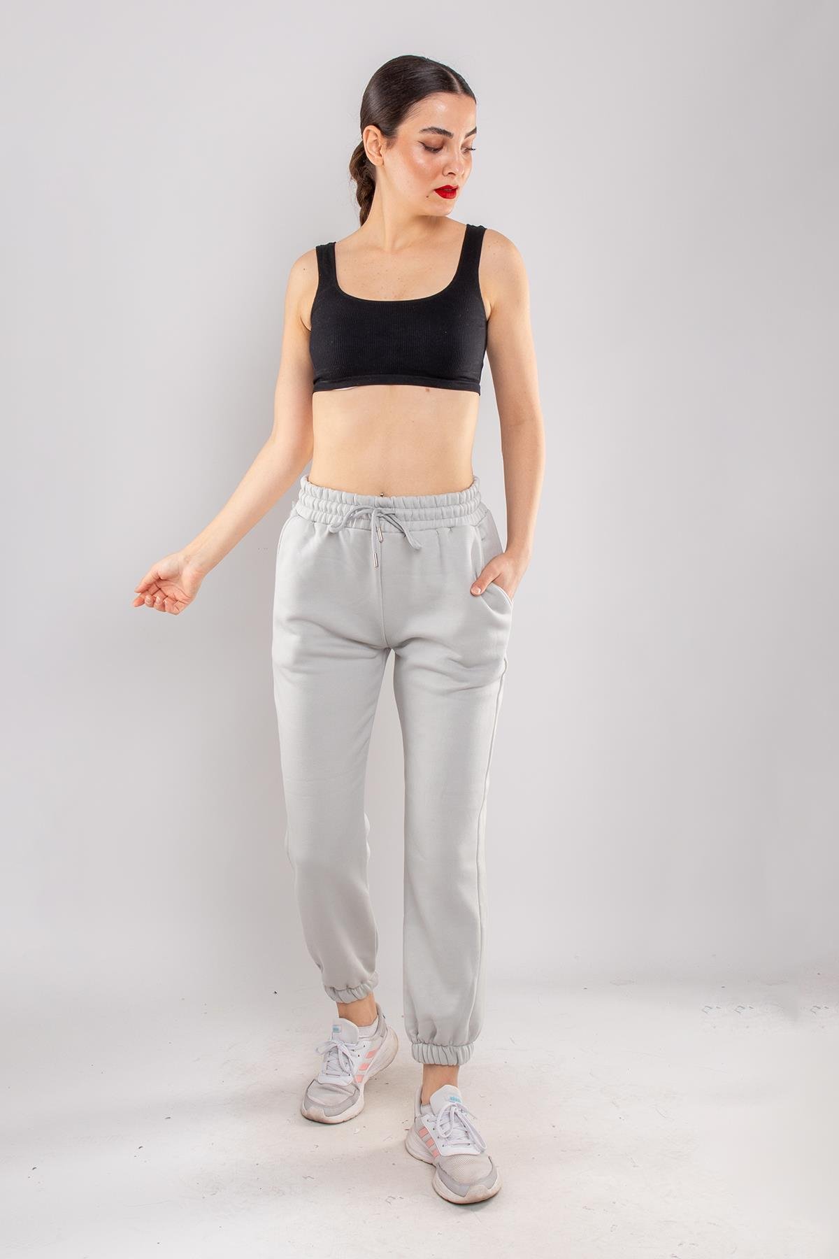 5132 Beli İpli Paça Lastikli İçi Şardonlu Eşofman