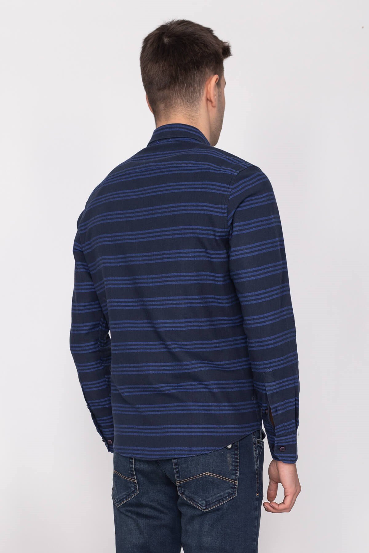 5925 SF VİP MASSİMO YALDIZ ŞERİTLİ DESENLİ GÖMLEK