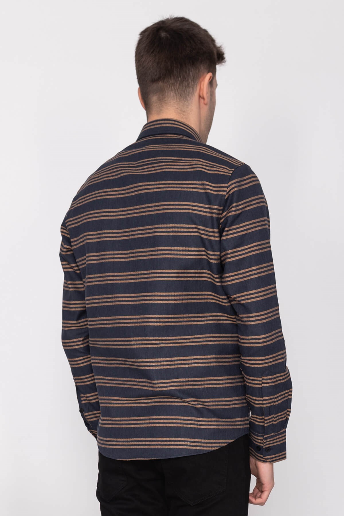 5925 SF VİP MASSİMO YALDIZ ŞERİTLİ DESENLİ GÖMLEK