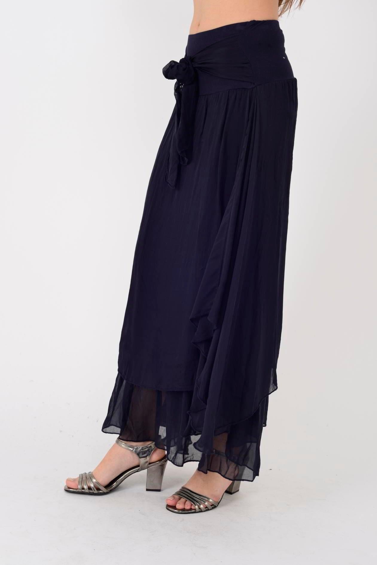 6087 Düz Desen Fiyonk Detaylı İpek Elbise