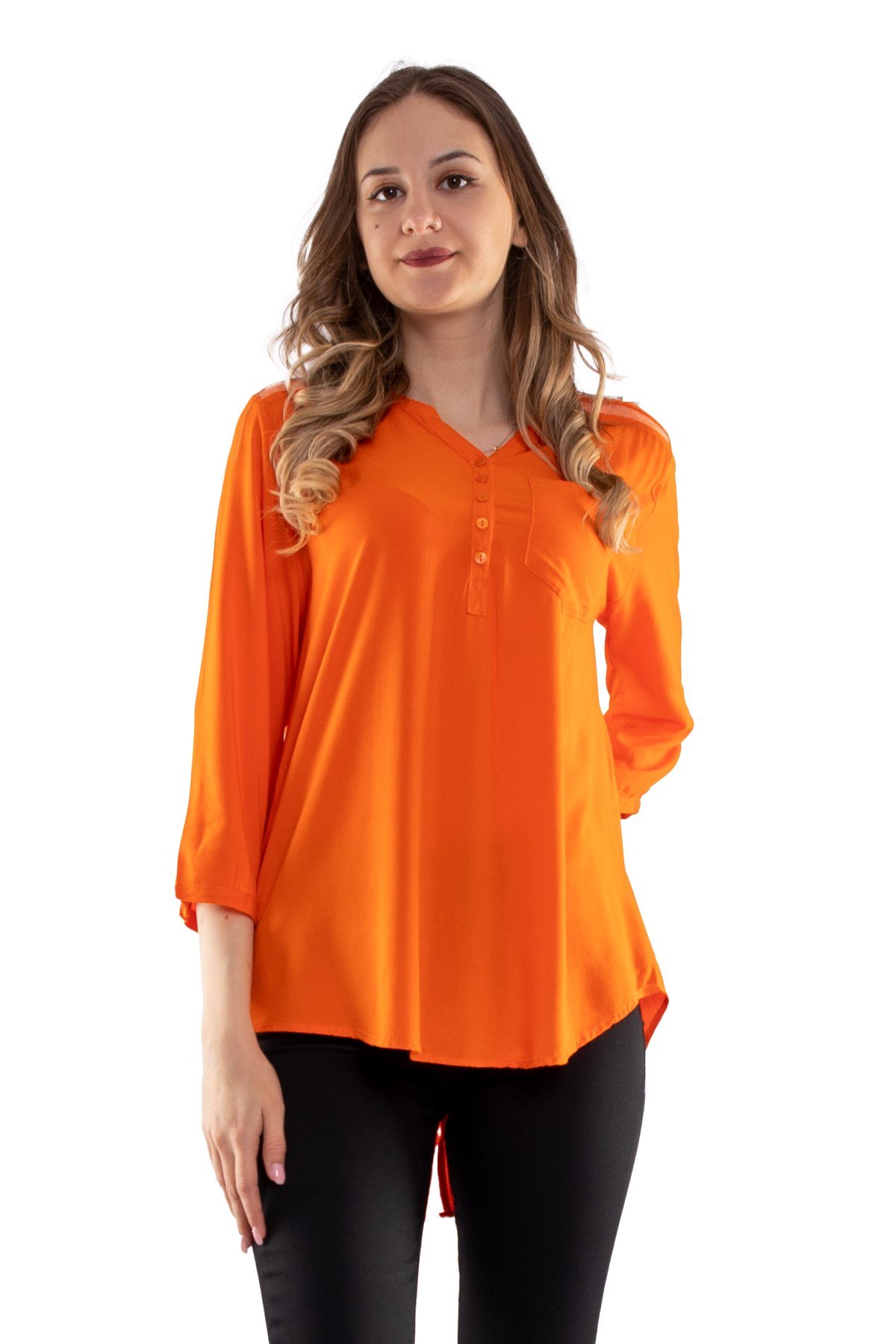 615 Omuz Ve Sırt Simli Truv.Kol Kadın Gömlek