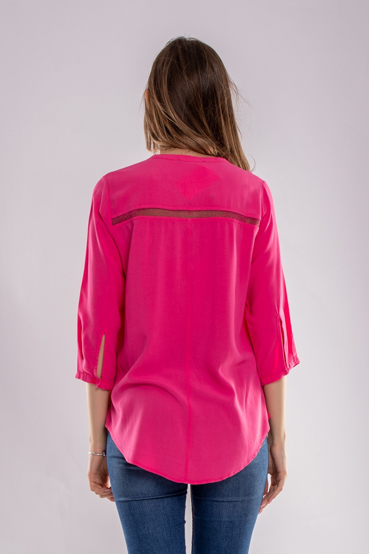 615 Omuz Ve Sırt Simli Truv.Kol Kadın Gömlek