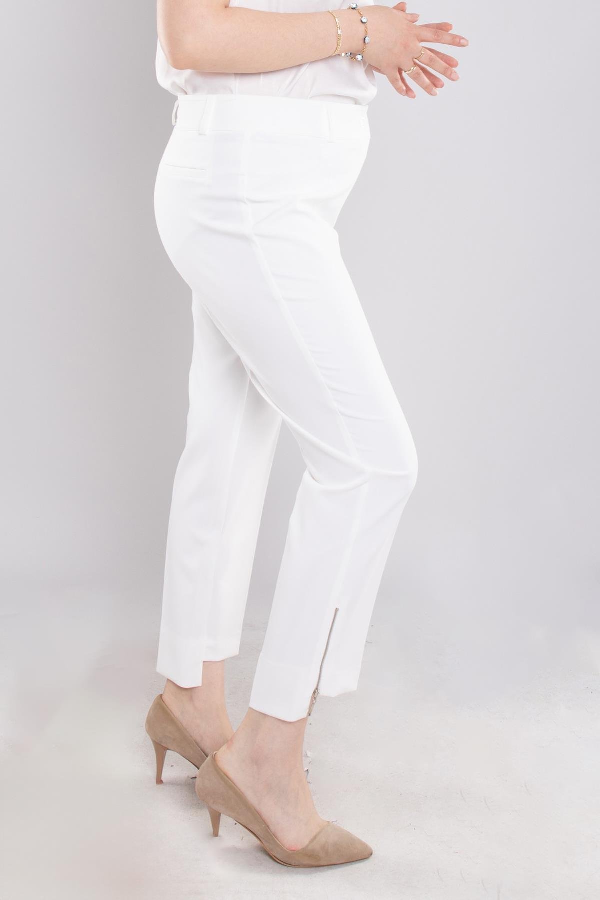 6622 Büyük Beden Paça Fermuarlı Arka Uzun Pantolon