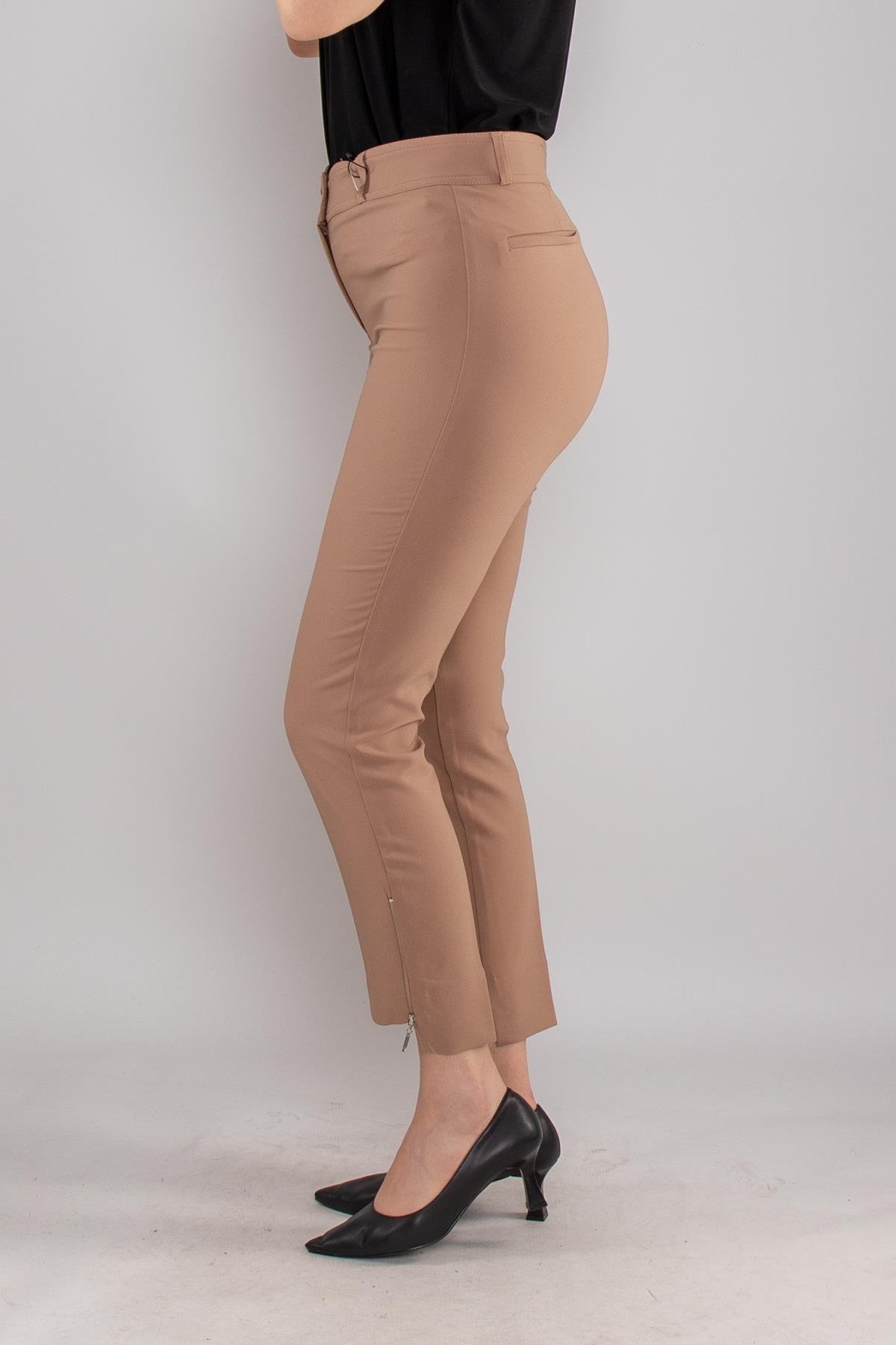 6622 Büyük Beden Paça Fermuarlı Arka Uzun Pantolon