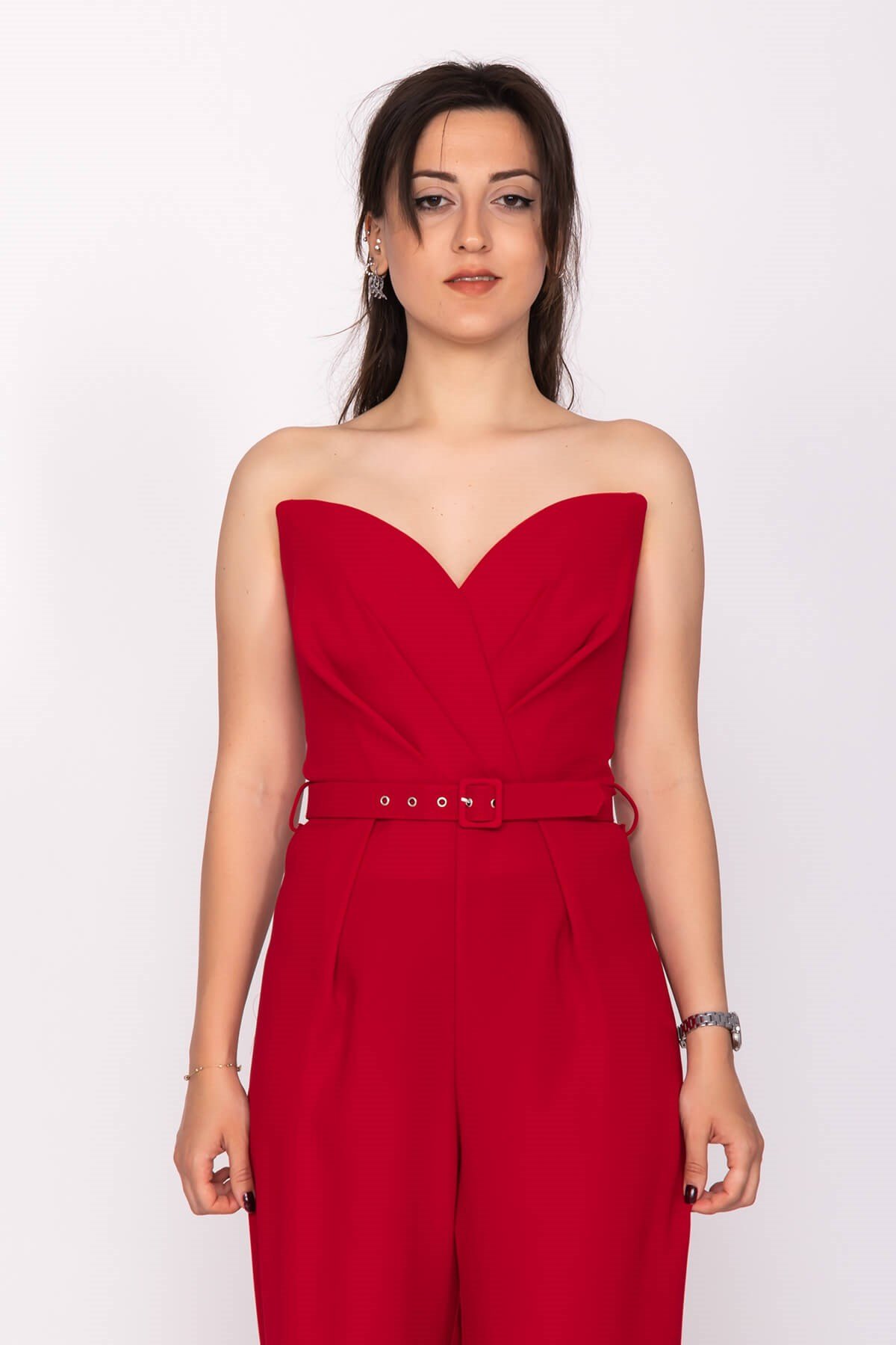 70116 Kemerli Straplez Krep Tulum