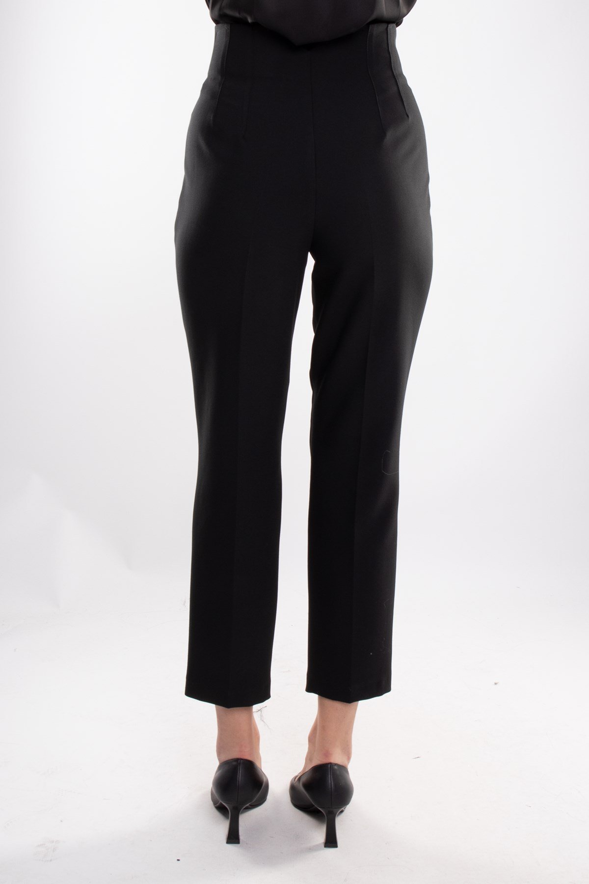 70125 Beli Pensli Yüksek Bel Kumaş Pantolon