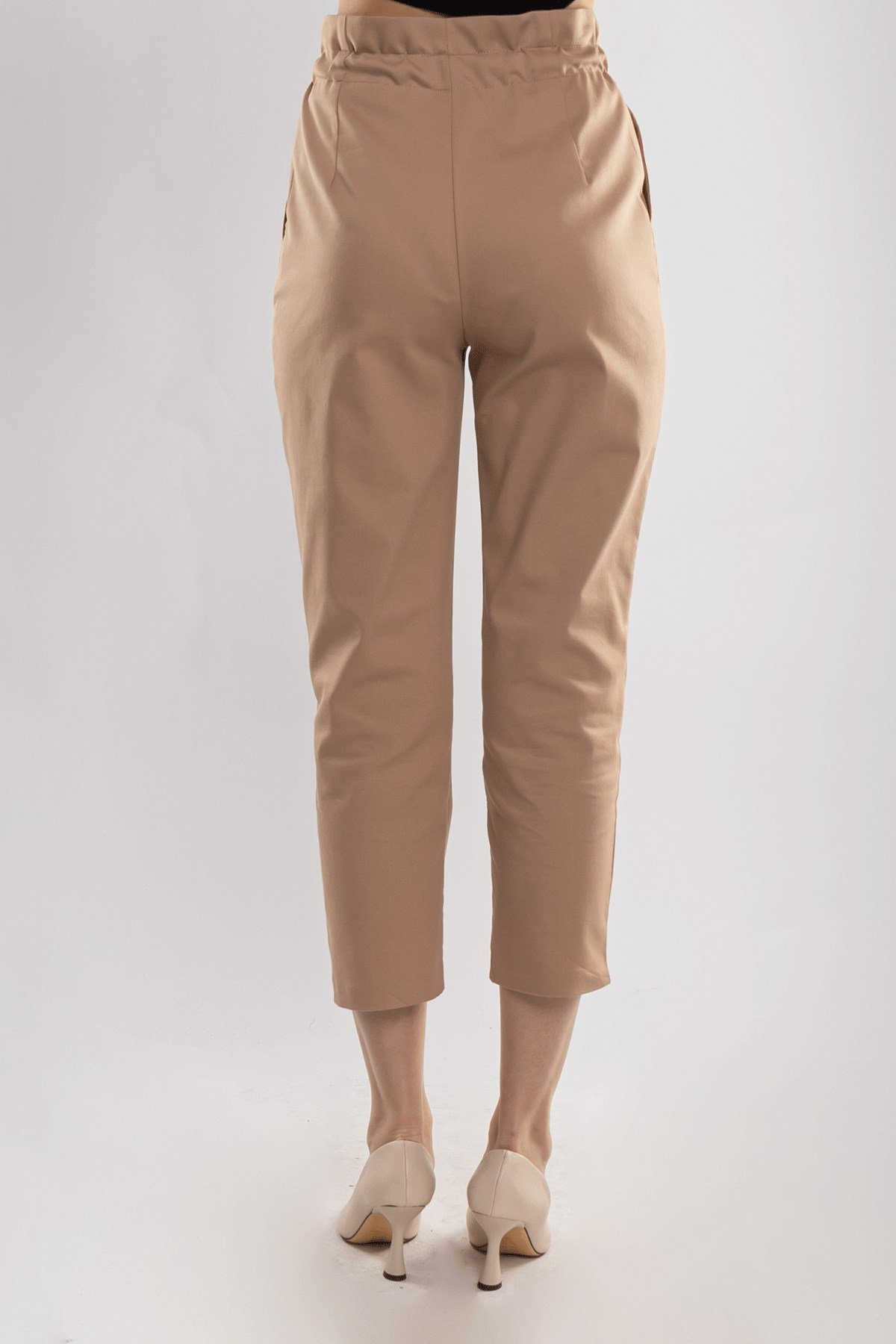 70292 Gizli Kemer Pamuklu Pileli Pantolon