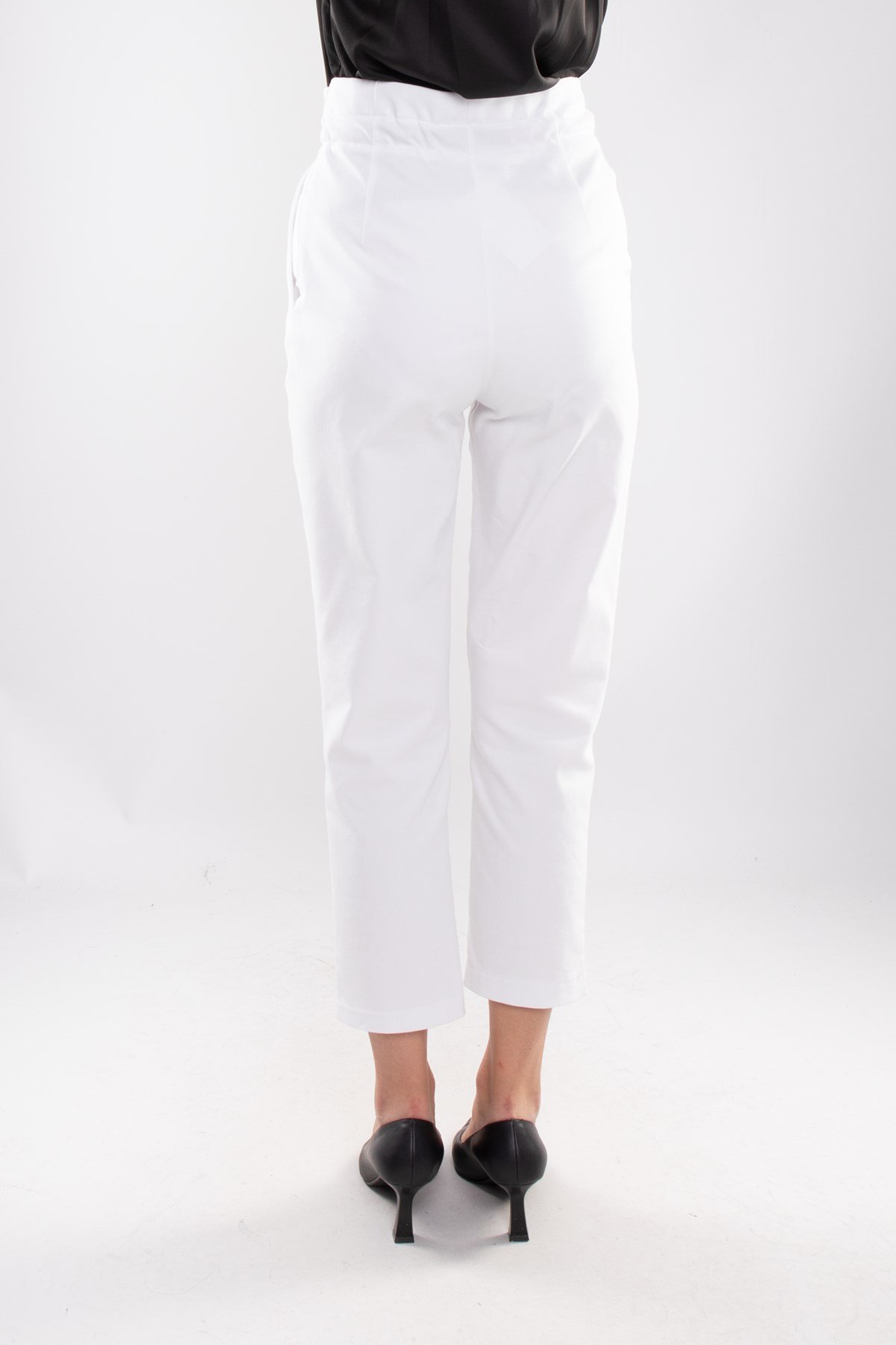 70292 Gizli Kemer Pamuklu Pileli Pantolon