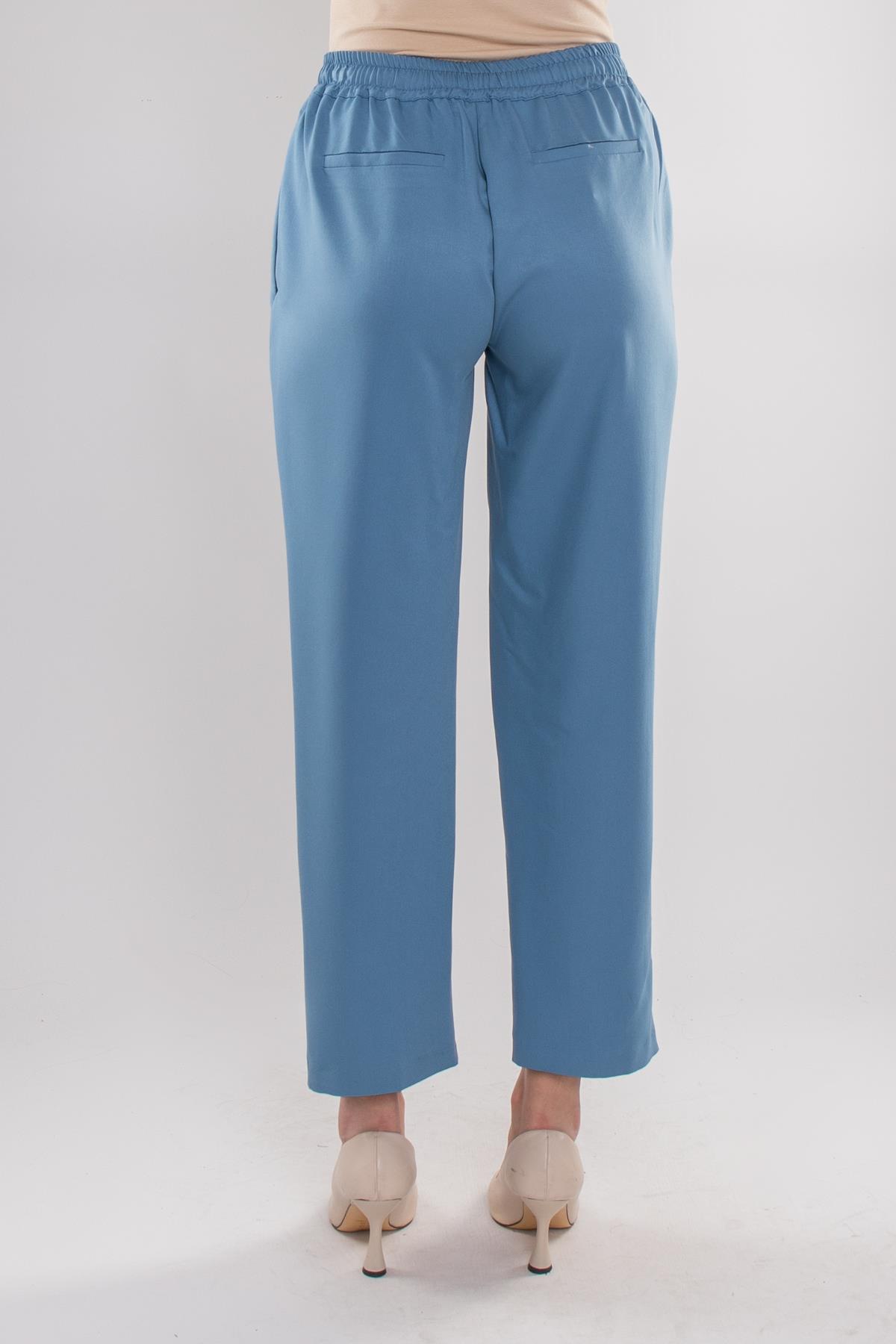 70423 Beli Lastikli Yandan Cepli Viscon Pantolon