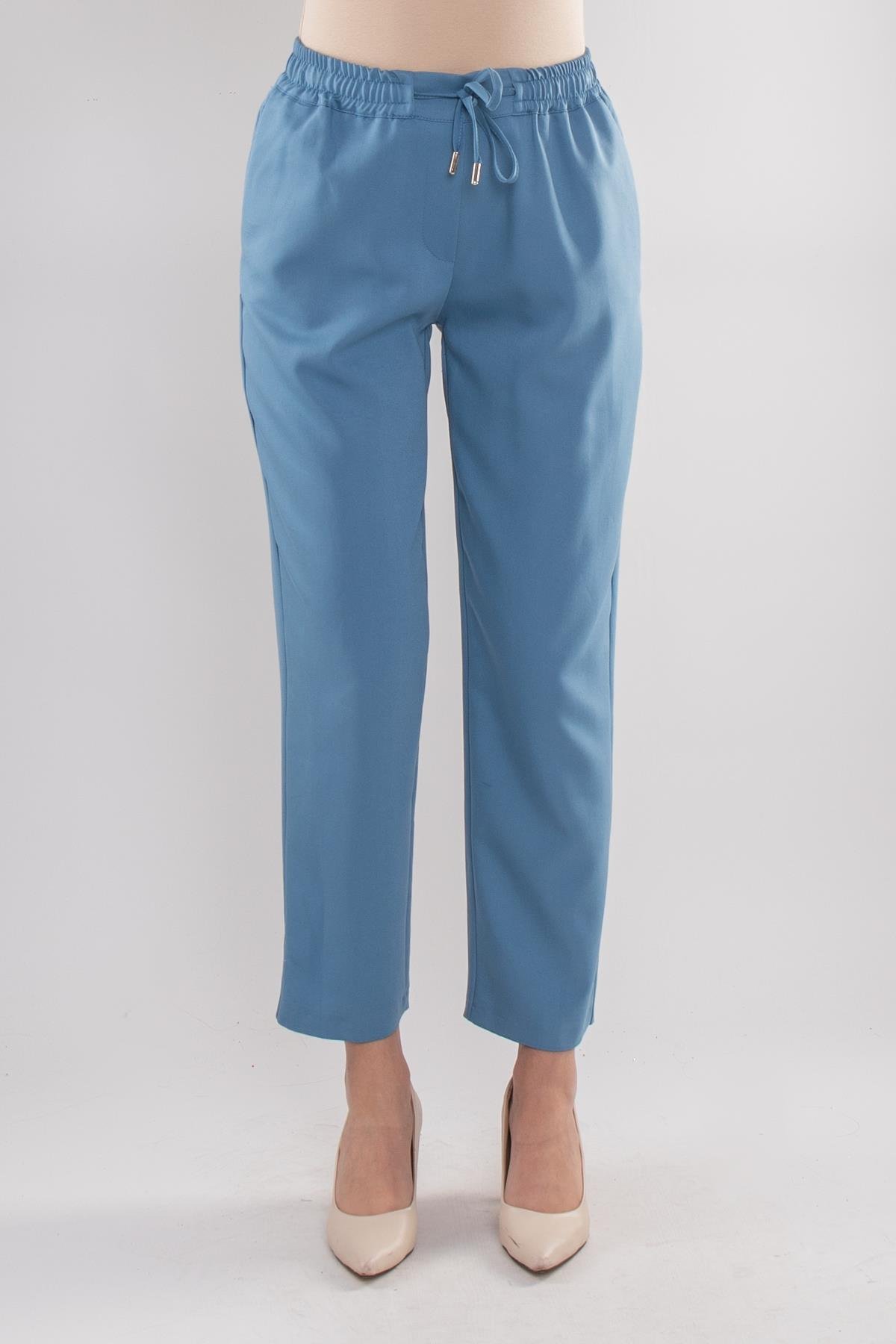 70423 Beli Lastikli Yandan Cepli Viscon Pantolon