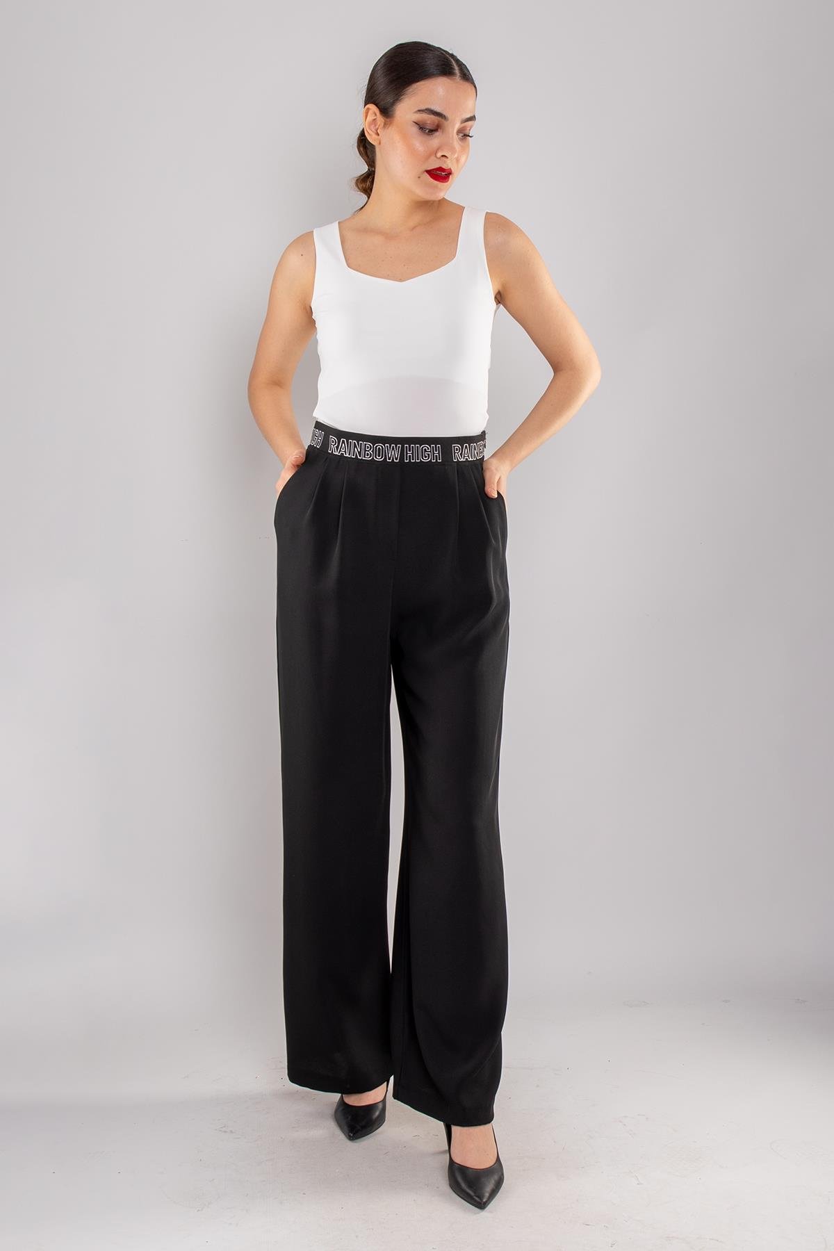 70636 Rainbow High Yüksek Bel Pileli Bol Paça Pantolon