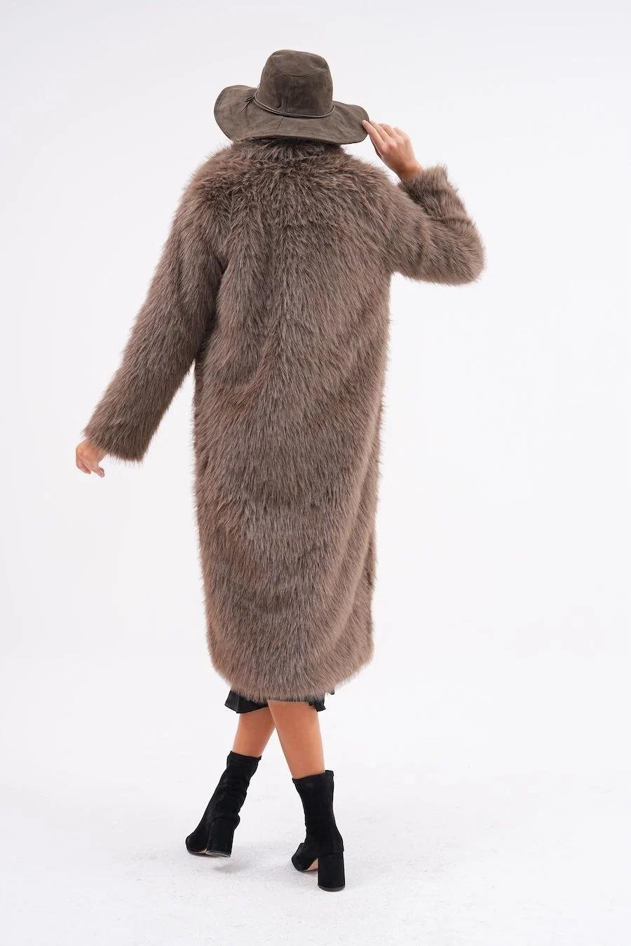 7080 Ceket Yaka ZR Tam Boy Kürklü Ceket