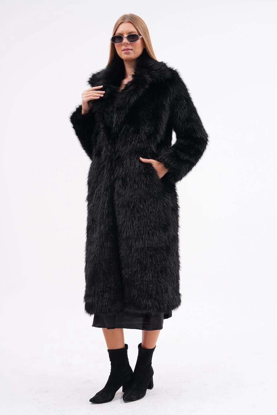 7080 Ceket Yaka ZR Tam Boy Kürklü Ceket