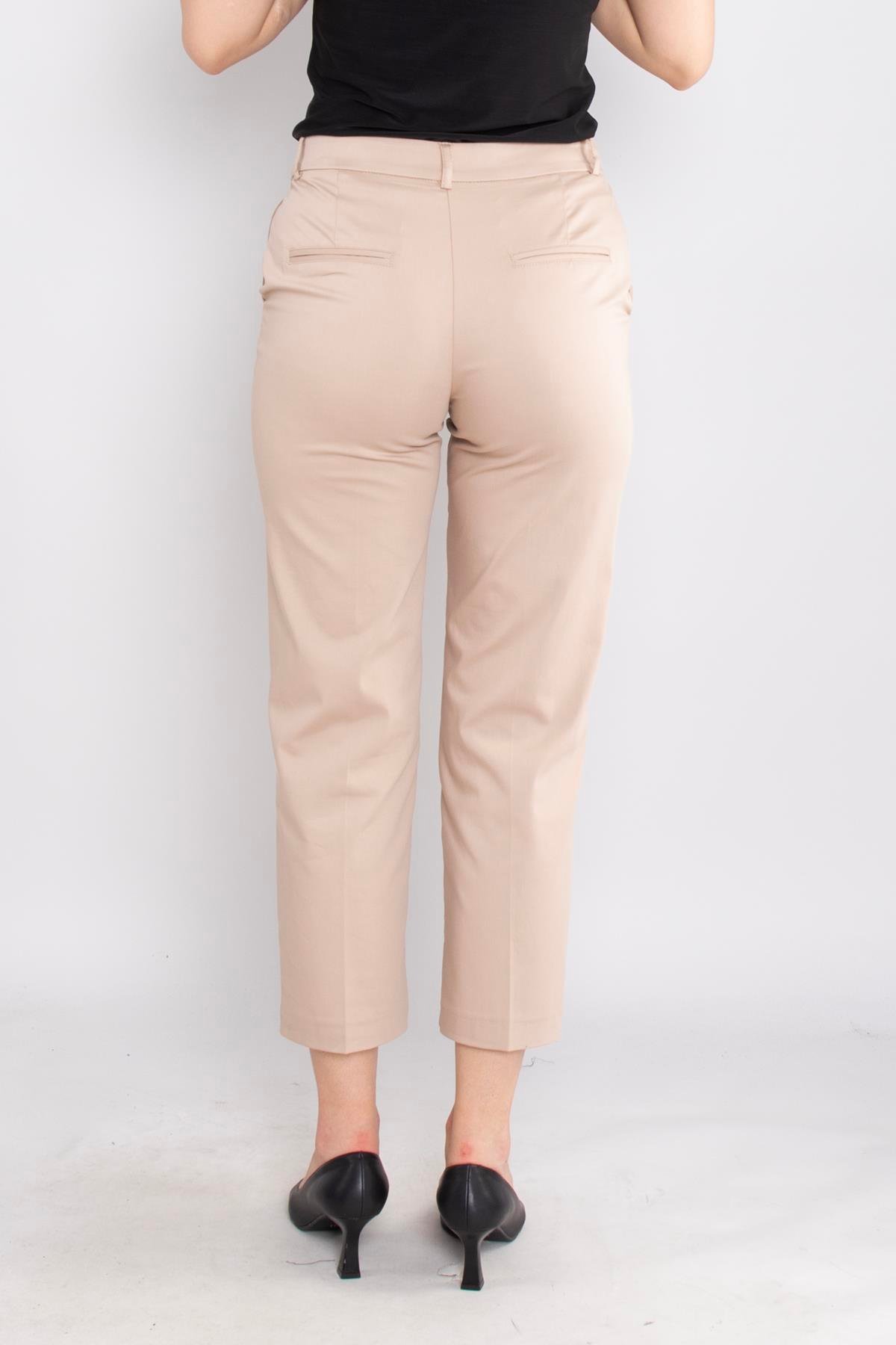 70810 Düğme Detay Pamuklu Pantolon