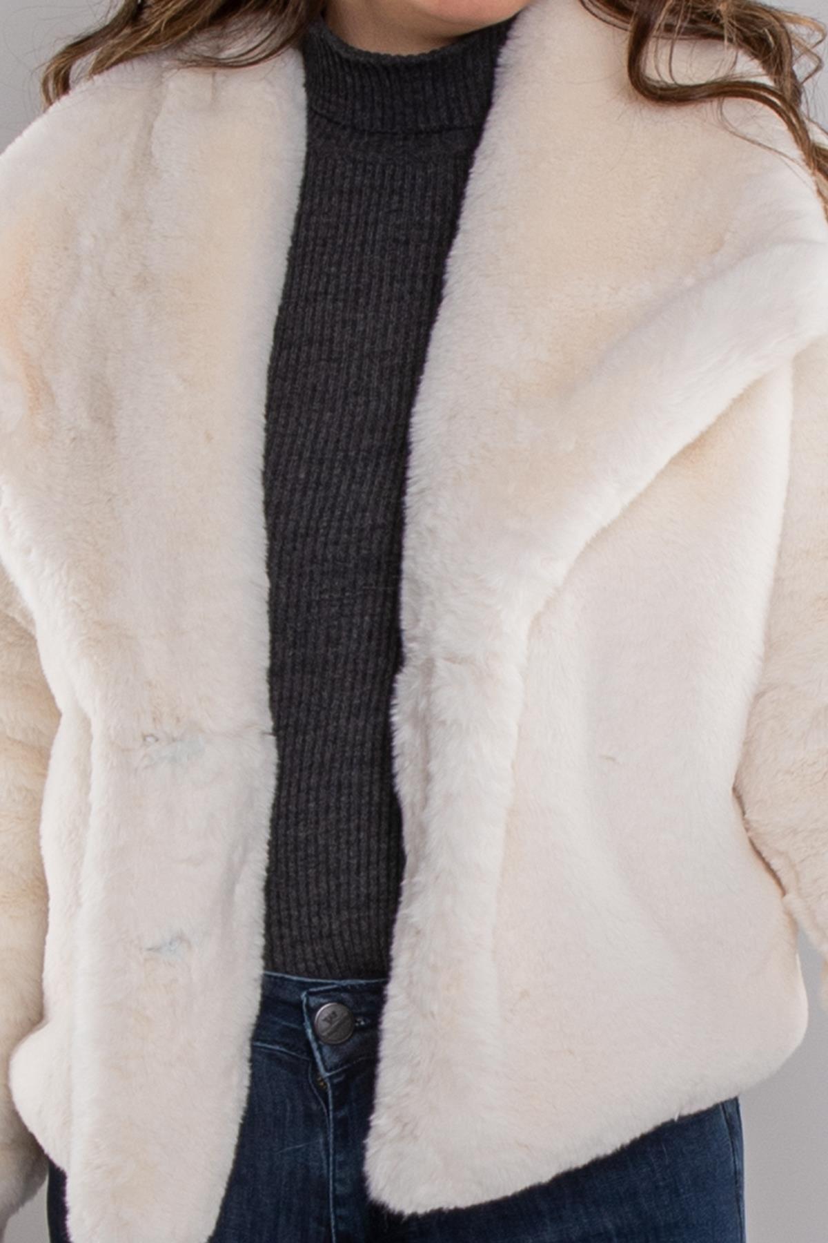 7100 ReX ZR Şalyaka Peluş Kürklü Ceket