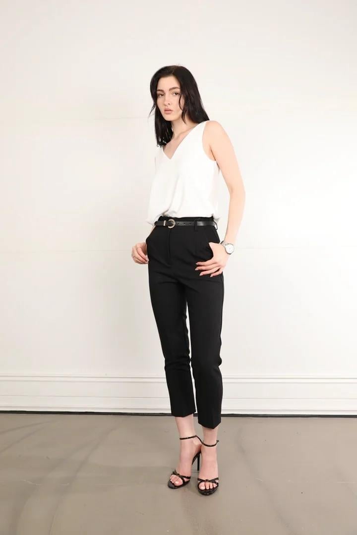 71115 Kemerli Beli Pensli Havuç Panatolon