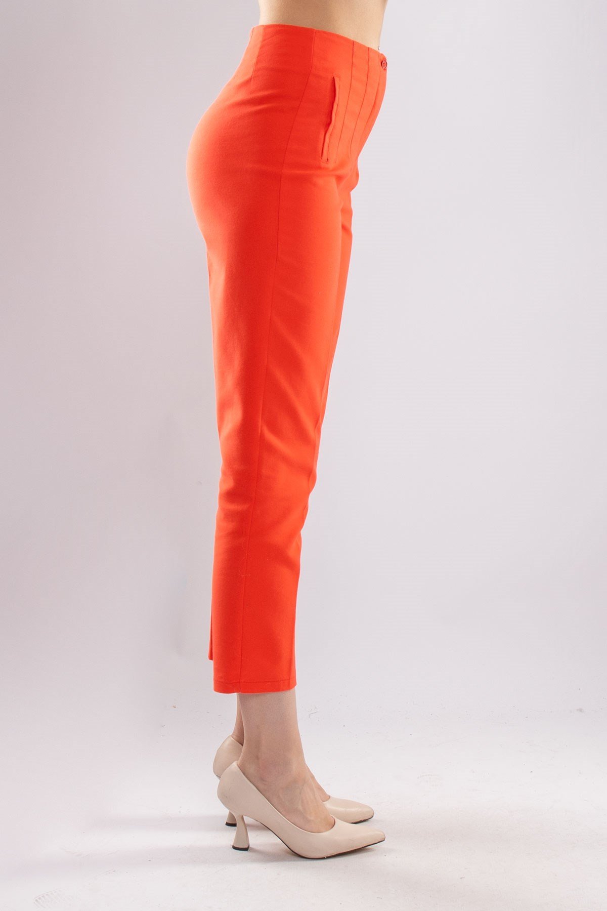 7413 Pileli Kadın Kumaş Pantolon