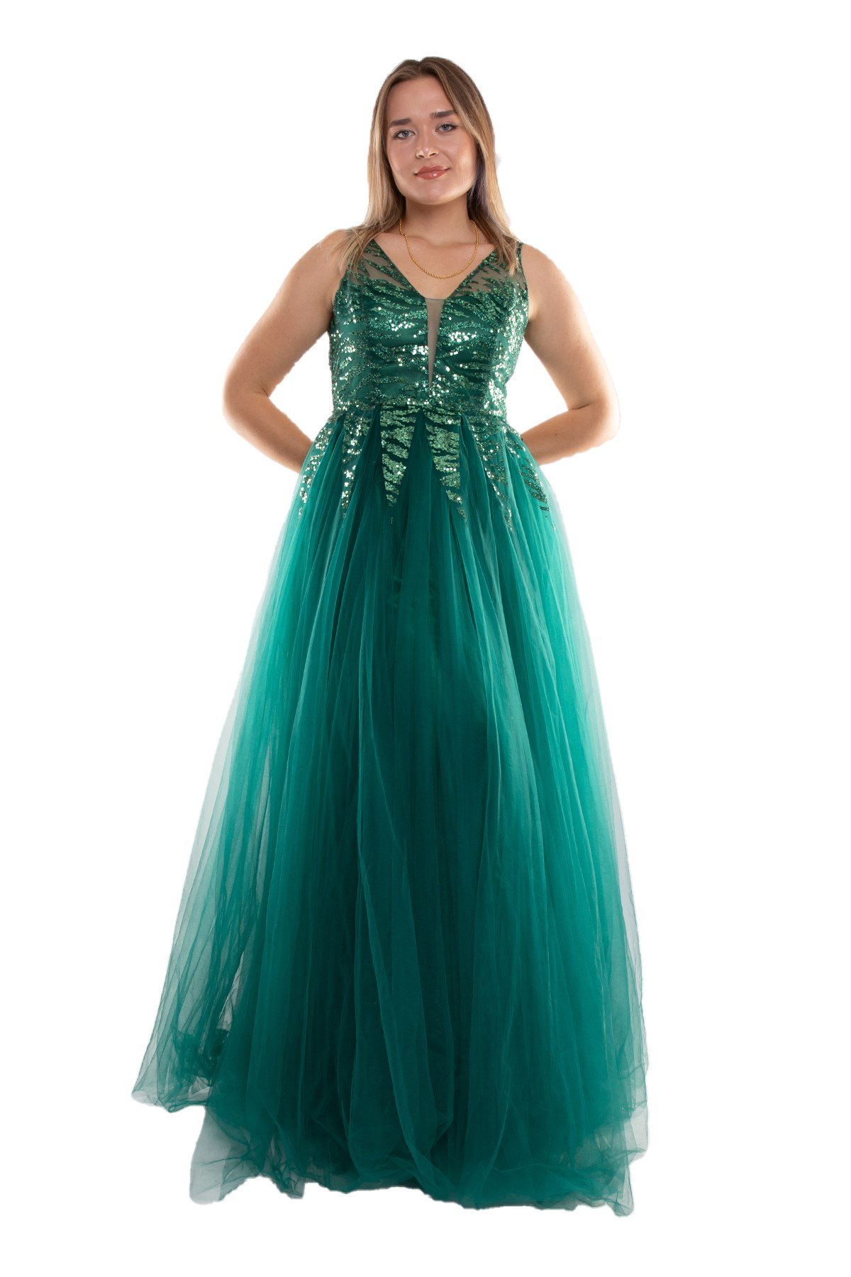 7555 Desire Simli Pul Piroşeli Uzun Tül Nişanlık