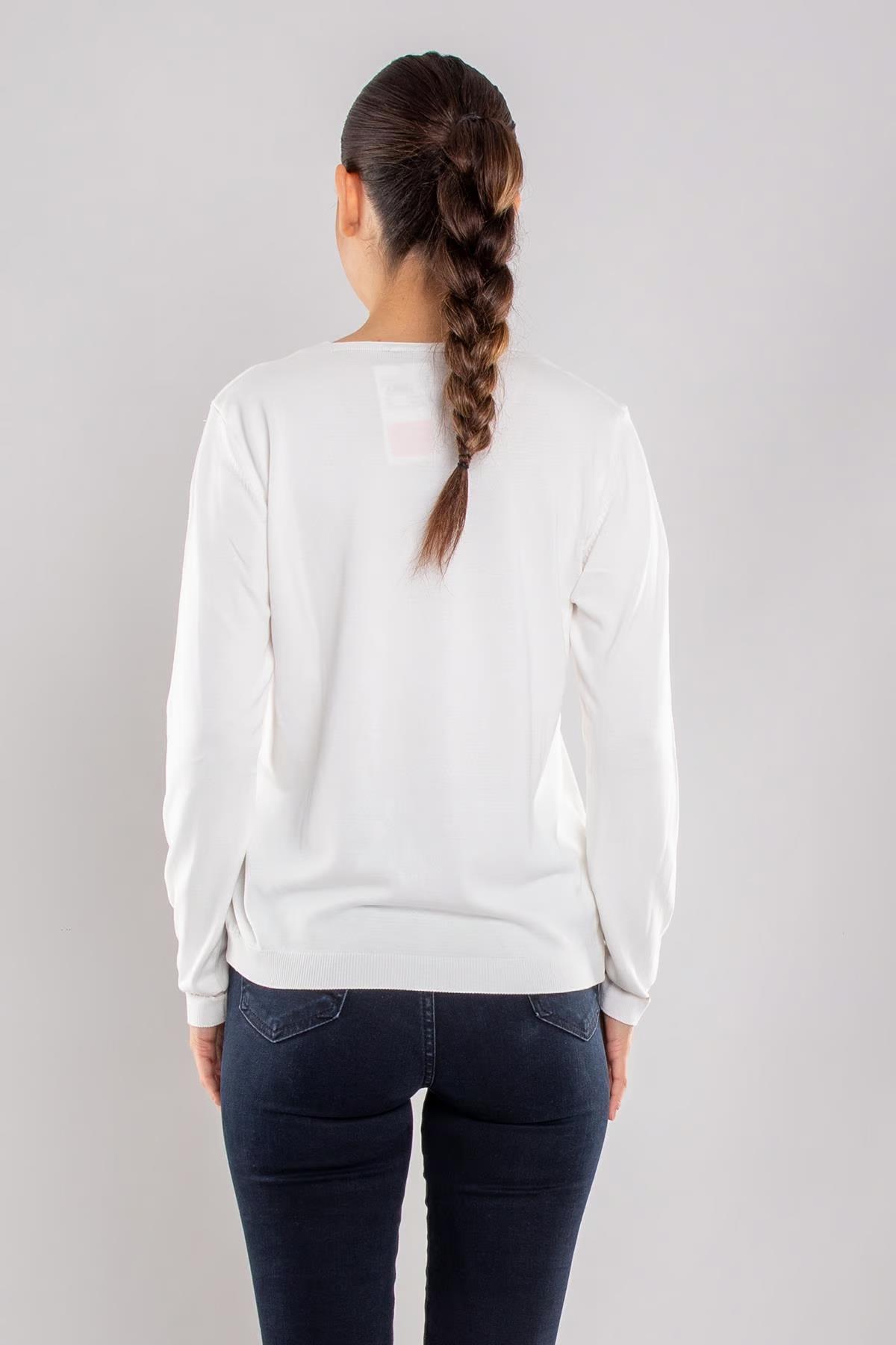 756 Vyaka ve Kol Ucu Simli Merserize Triko