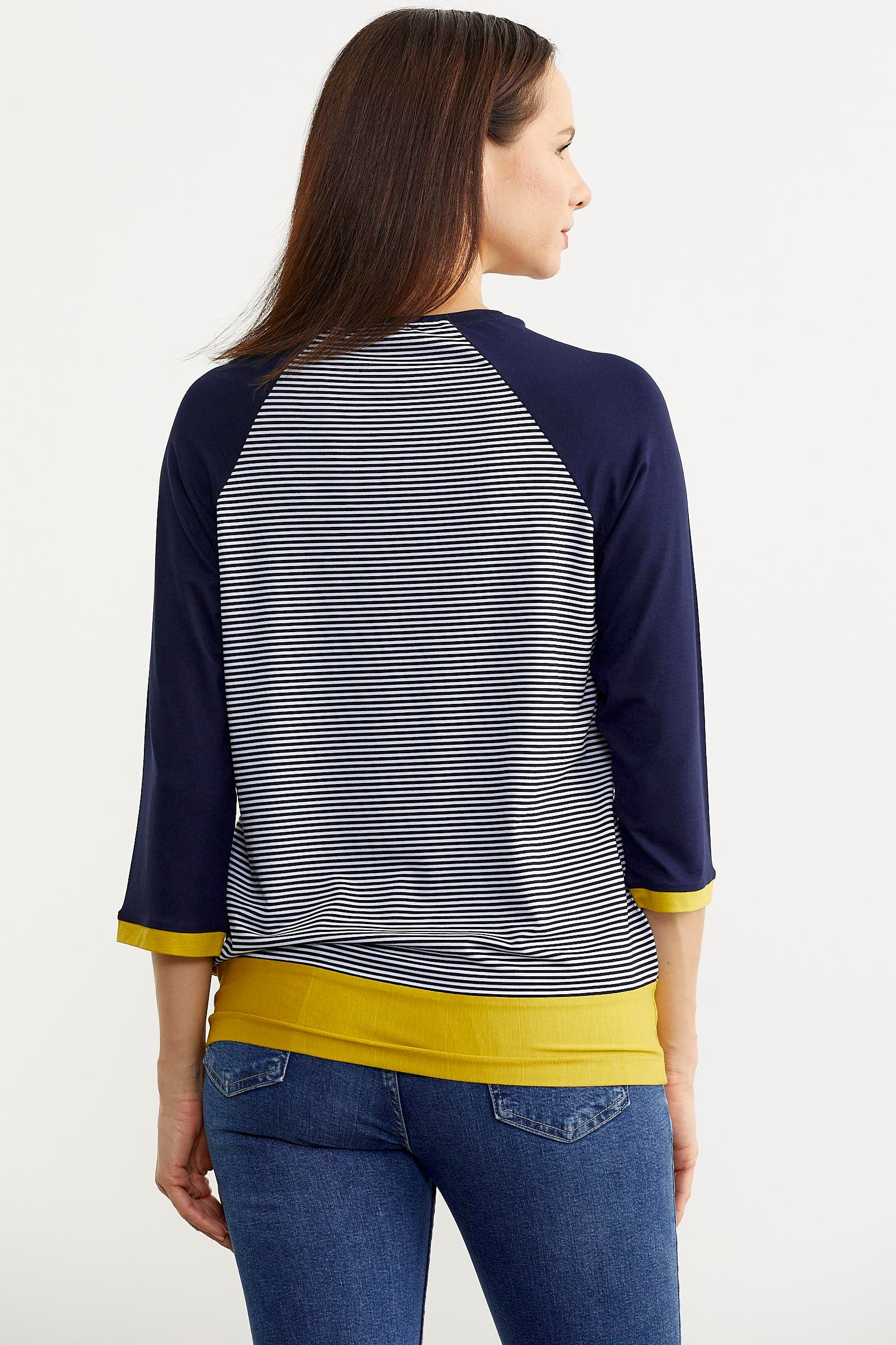75981 Uzun Kol Çizgili Tunik Tshirt