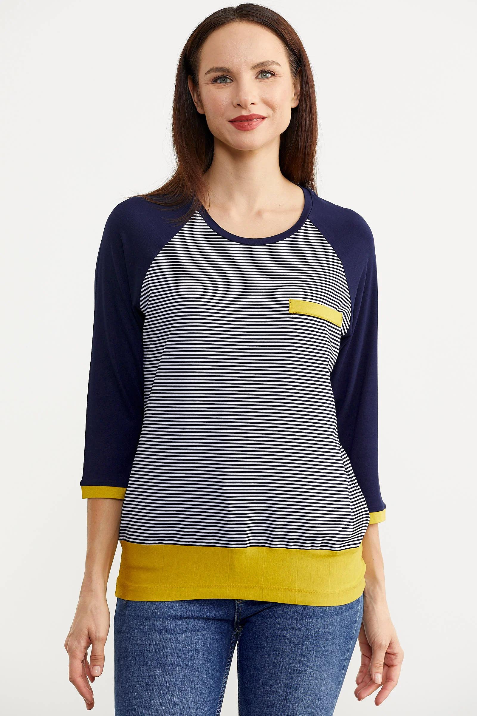 75981 Uzun Kol Çizgili Tunik Tshirt