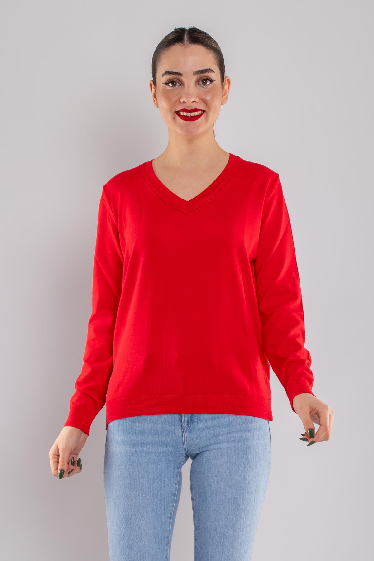 832 Özel Vyaka Kol Ajurlu Merserize Kadın Triko