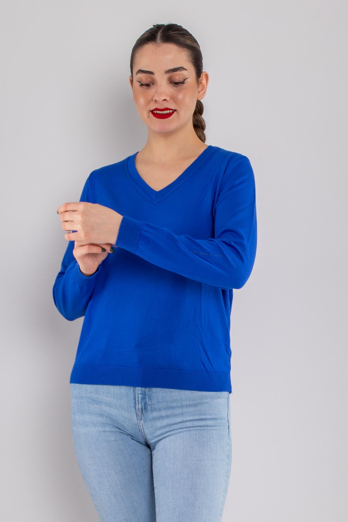 832 Özel Vyaka Kol Ajurlu Merserize Kadın Triko