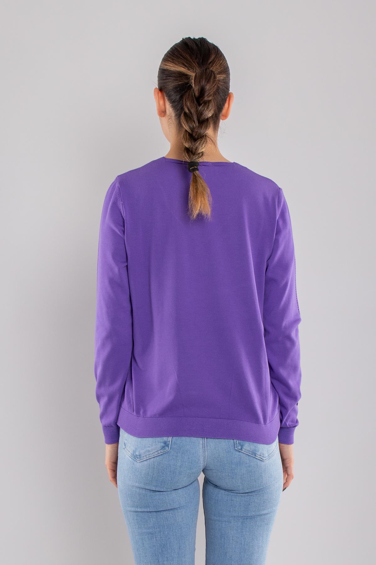 832 Özel Vyaka Kol Ajurlu Merserize Kadın Triko