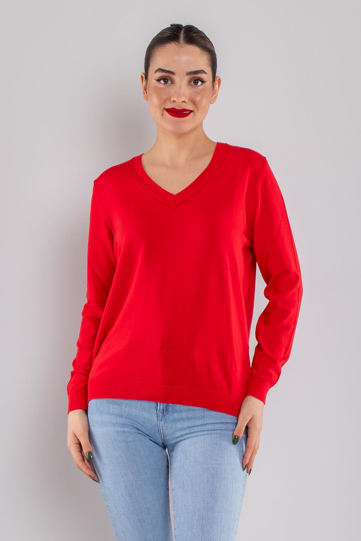 832 Özel Vyaka Kol Ajurlu Merserize Kadın Triko