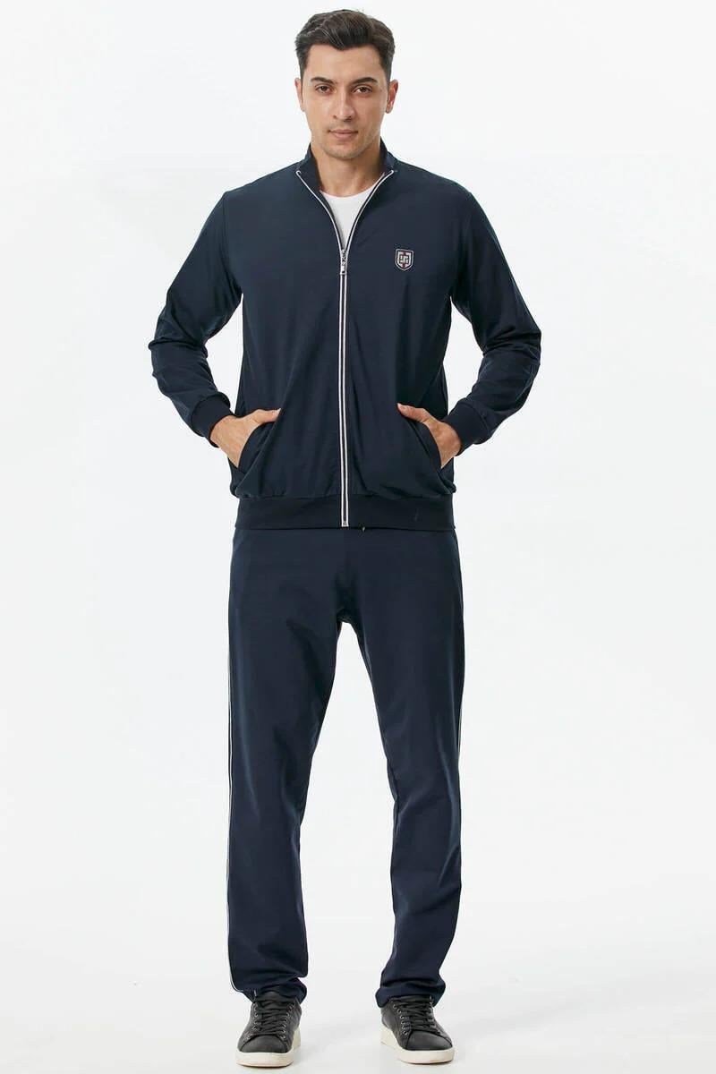 84319 Pamuklu Fermuarlı Dik Yaka Erkek Eşofman Takım