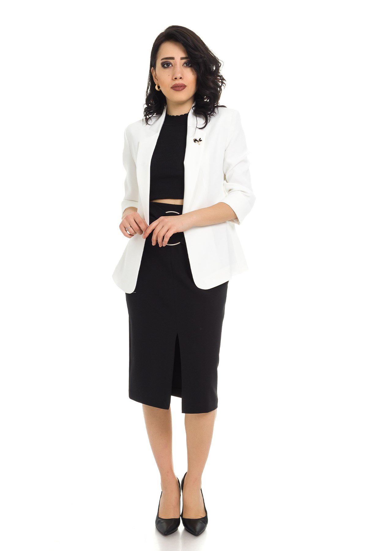 90179 KEDİ BROŞLU CEKET